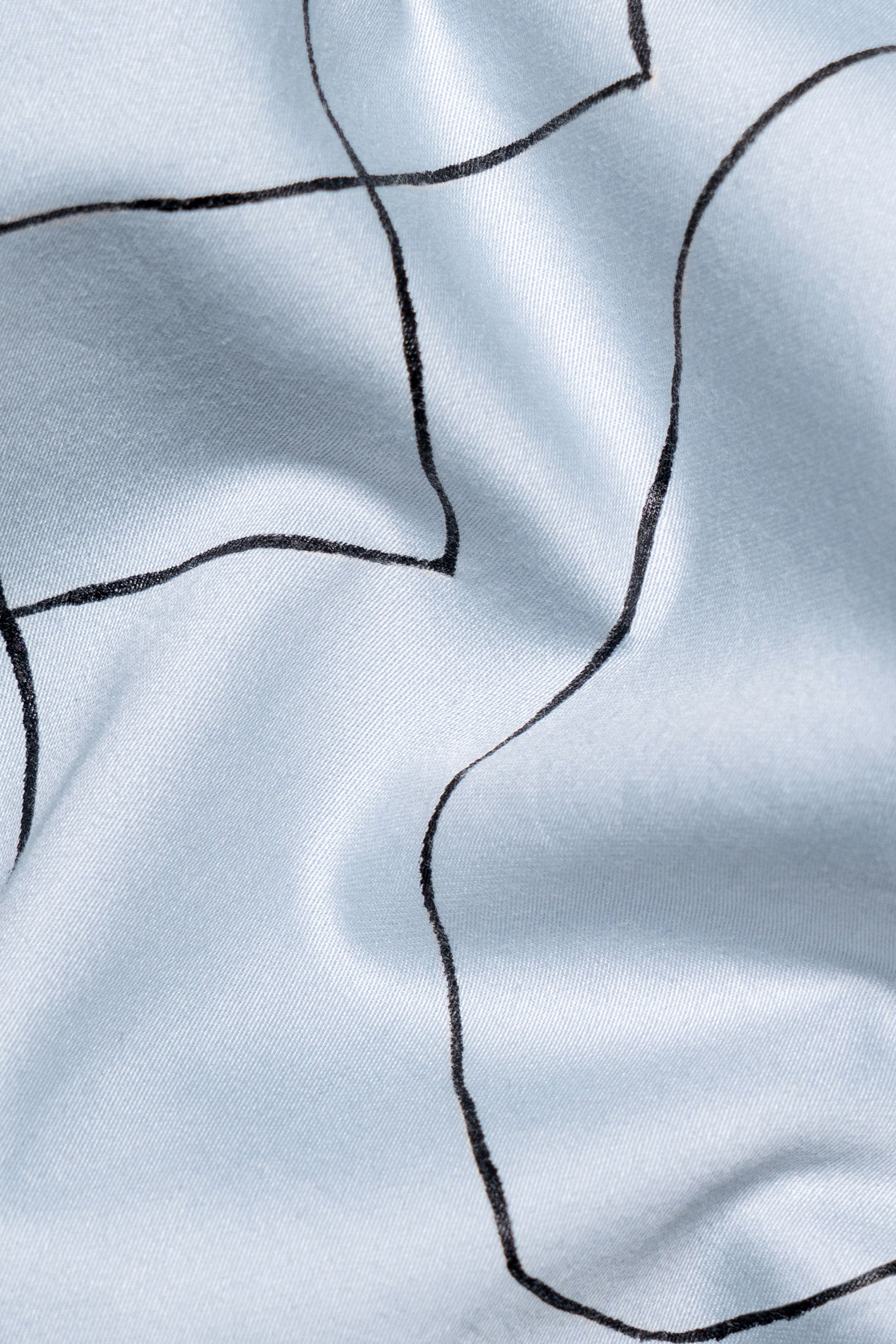 Aqua Blue Hand Painted Subtle Sheen Super Soft Premium Cotton Designer Shirt