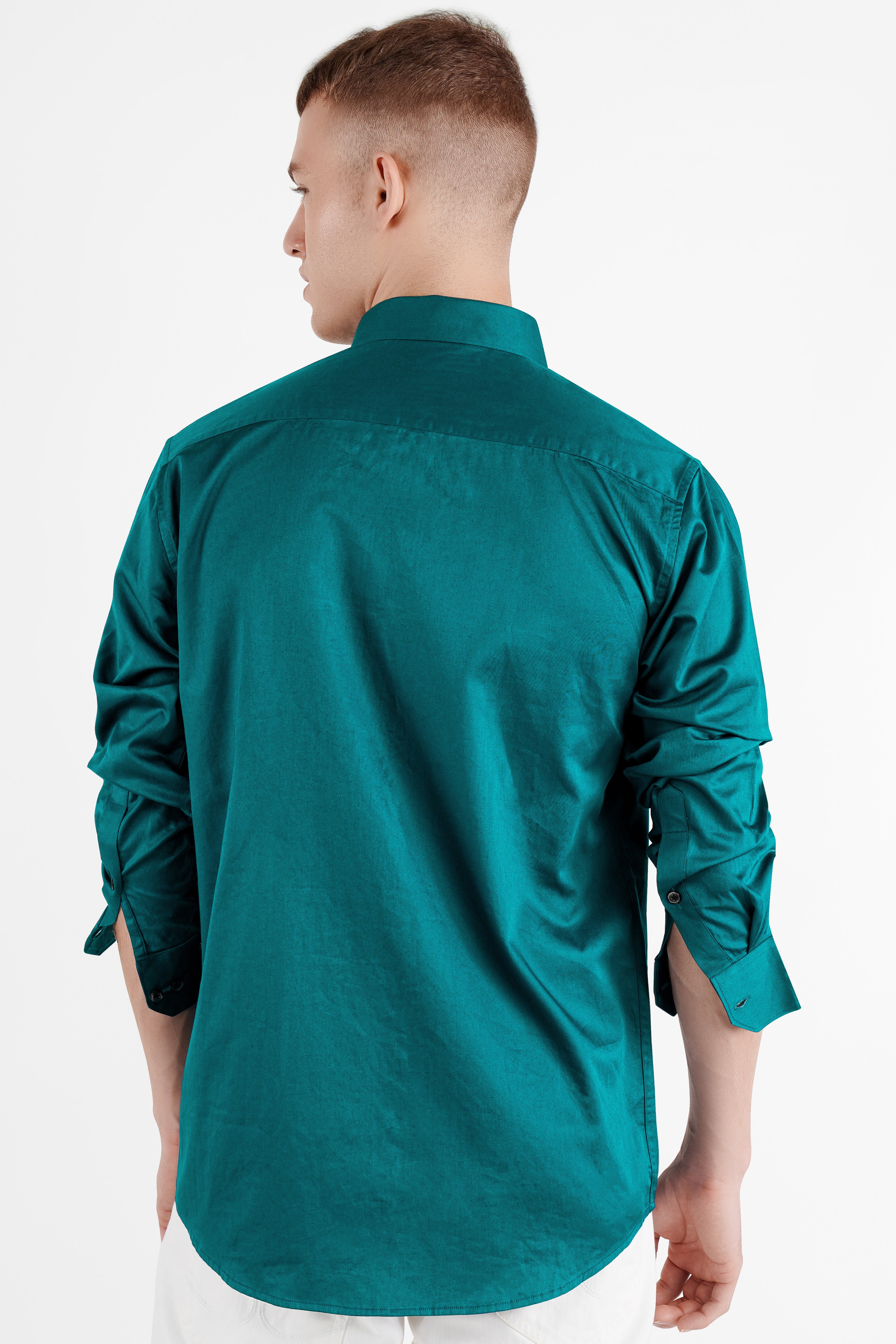 Sherpa Green Hand Painted Super Soft Premium Cotton Designer Shirt