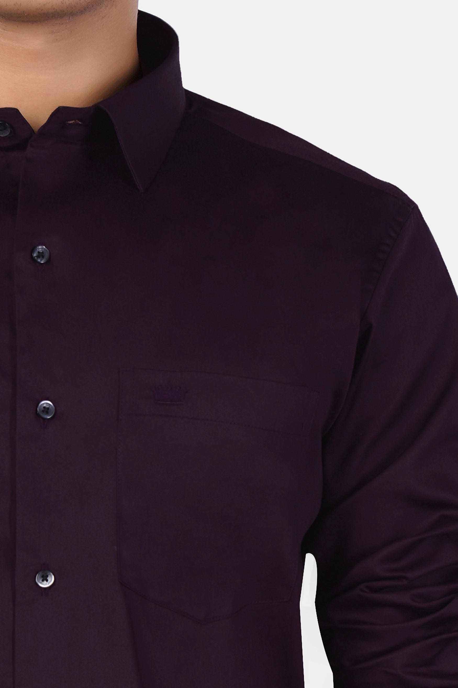 Eclipse Maroon French Crown Printed Subtle Sheen Super Soft Premium Cotton Designer Shirt