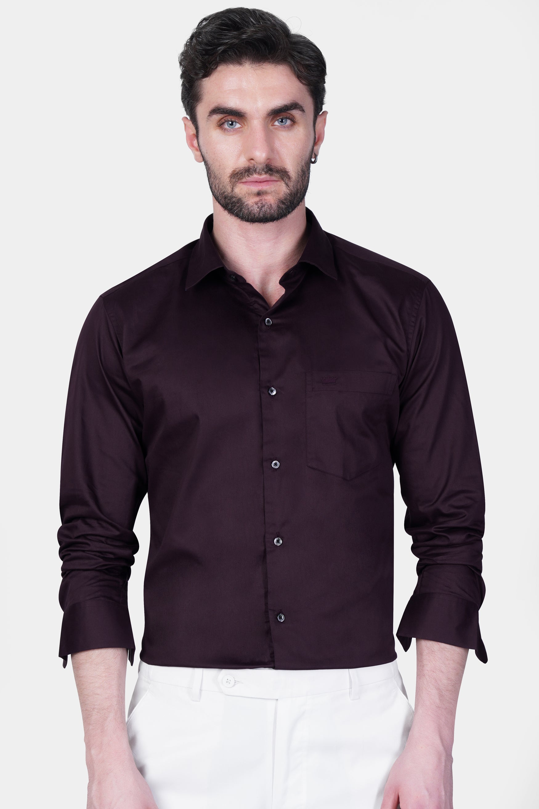 Tolopea Purple Subtle Sheen Super Soft Premium Cotton Shirt