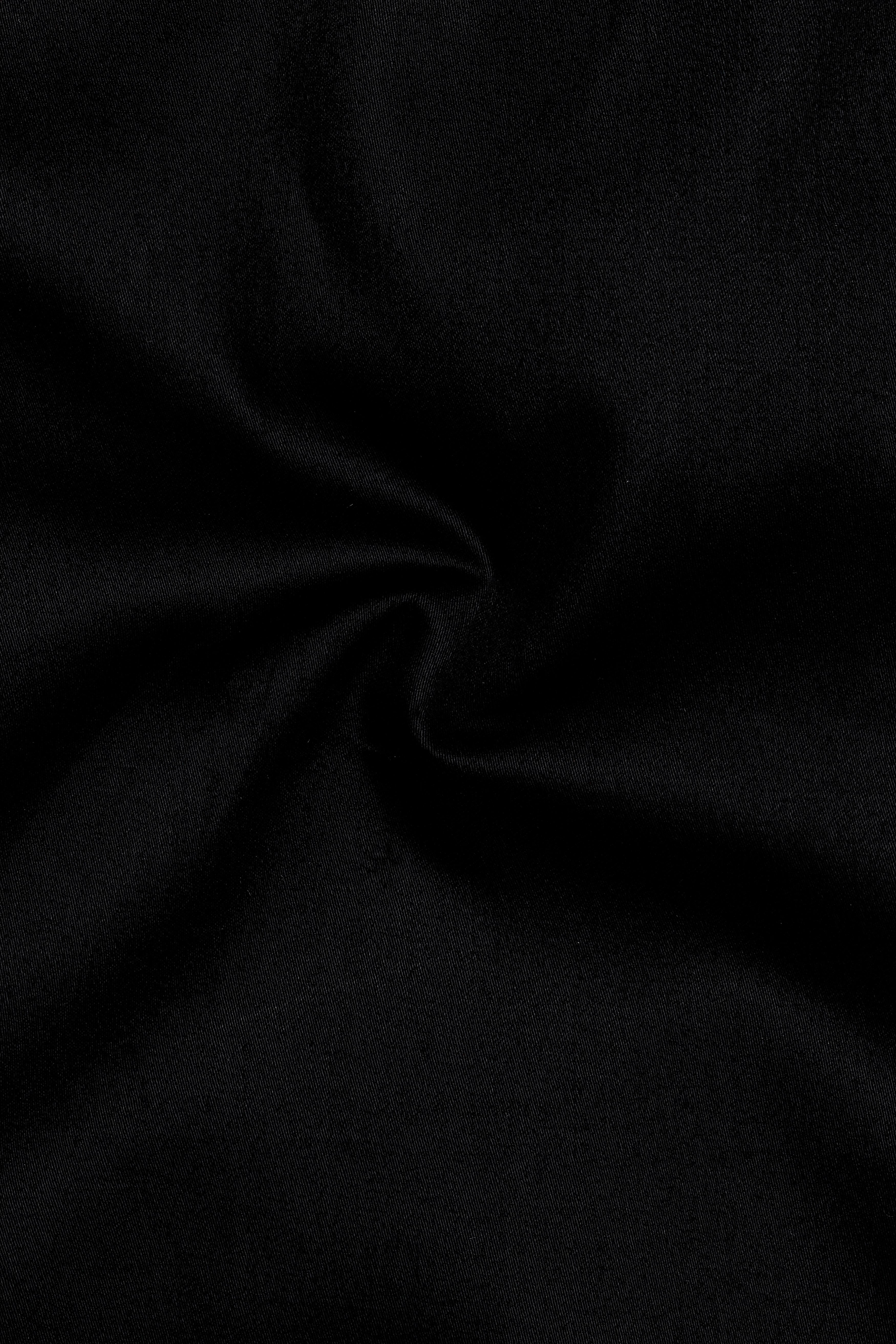 Jade Black Subtle Sheen Super Soft Premium Cotton Shirt