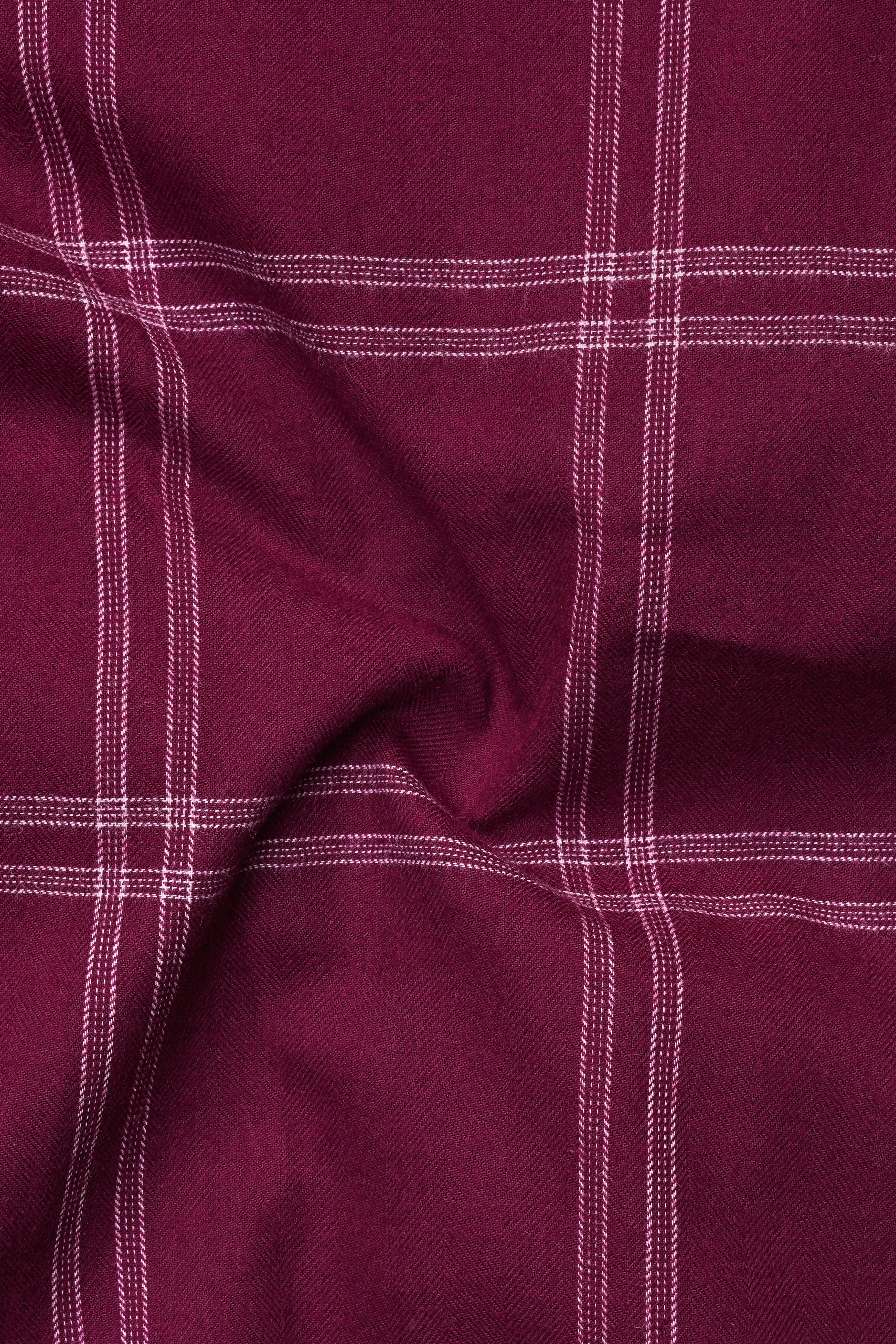 Barossa Maroon checkered half sleeve Flannel Shirt