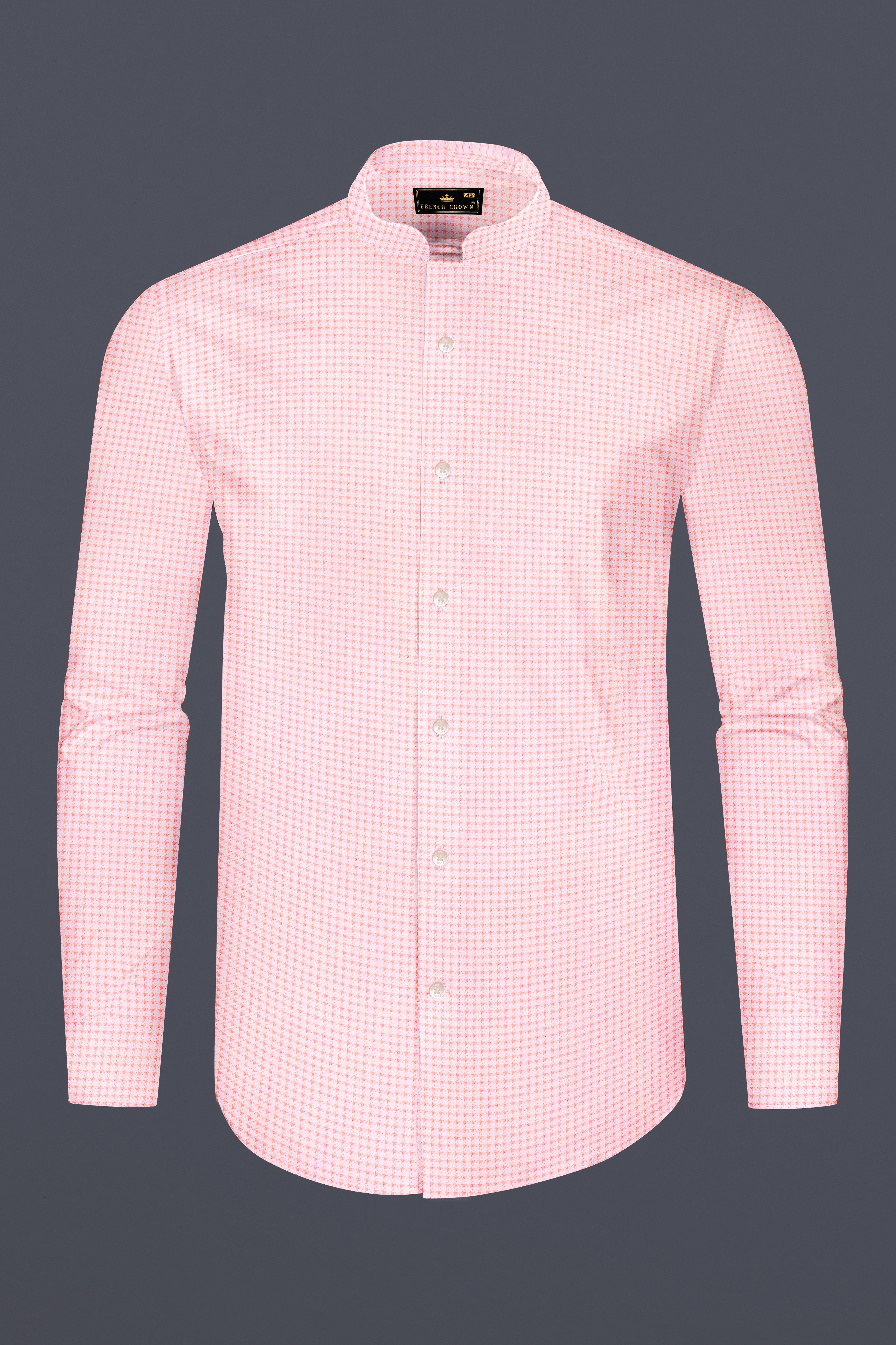 Azalea Pink and White Premium Cotton Shirt