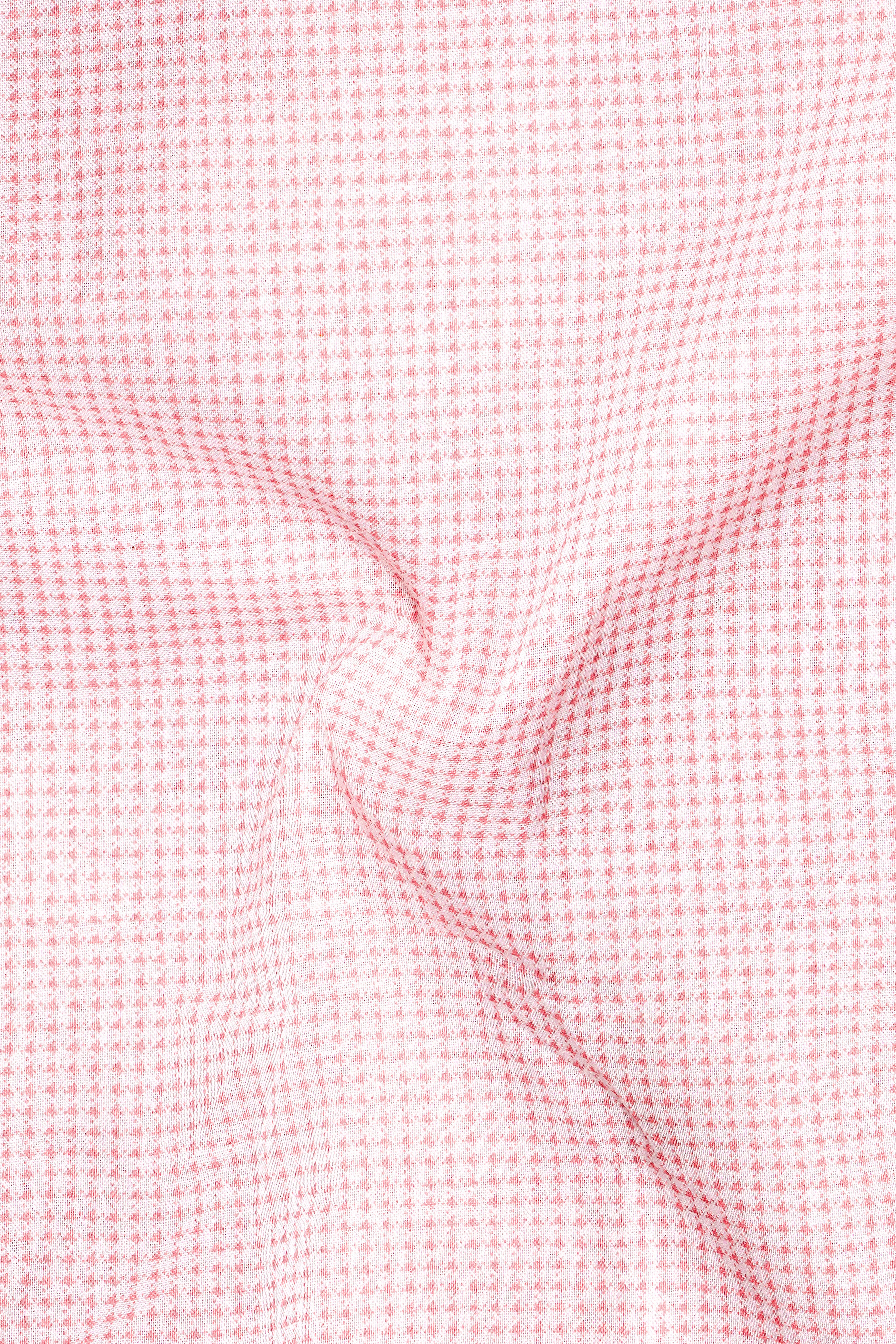 Azalea Pink and White Premium Cotton Shirt