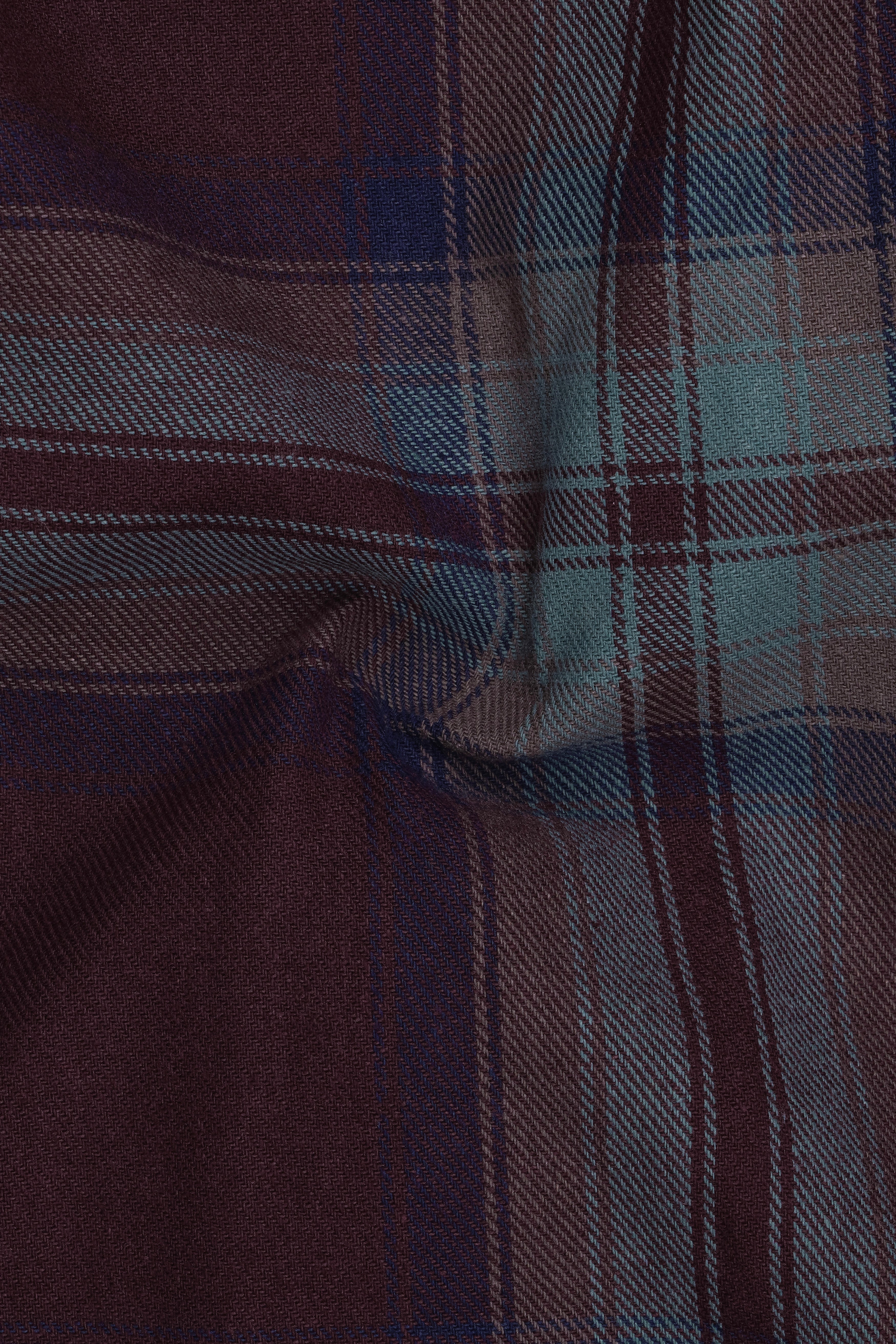 Matterhorn Brown with CloudBurst Blue Twill Premium Cotton Shirt