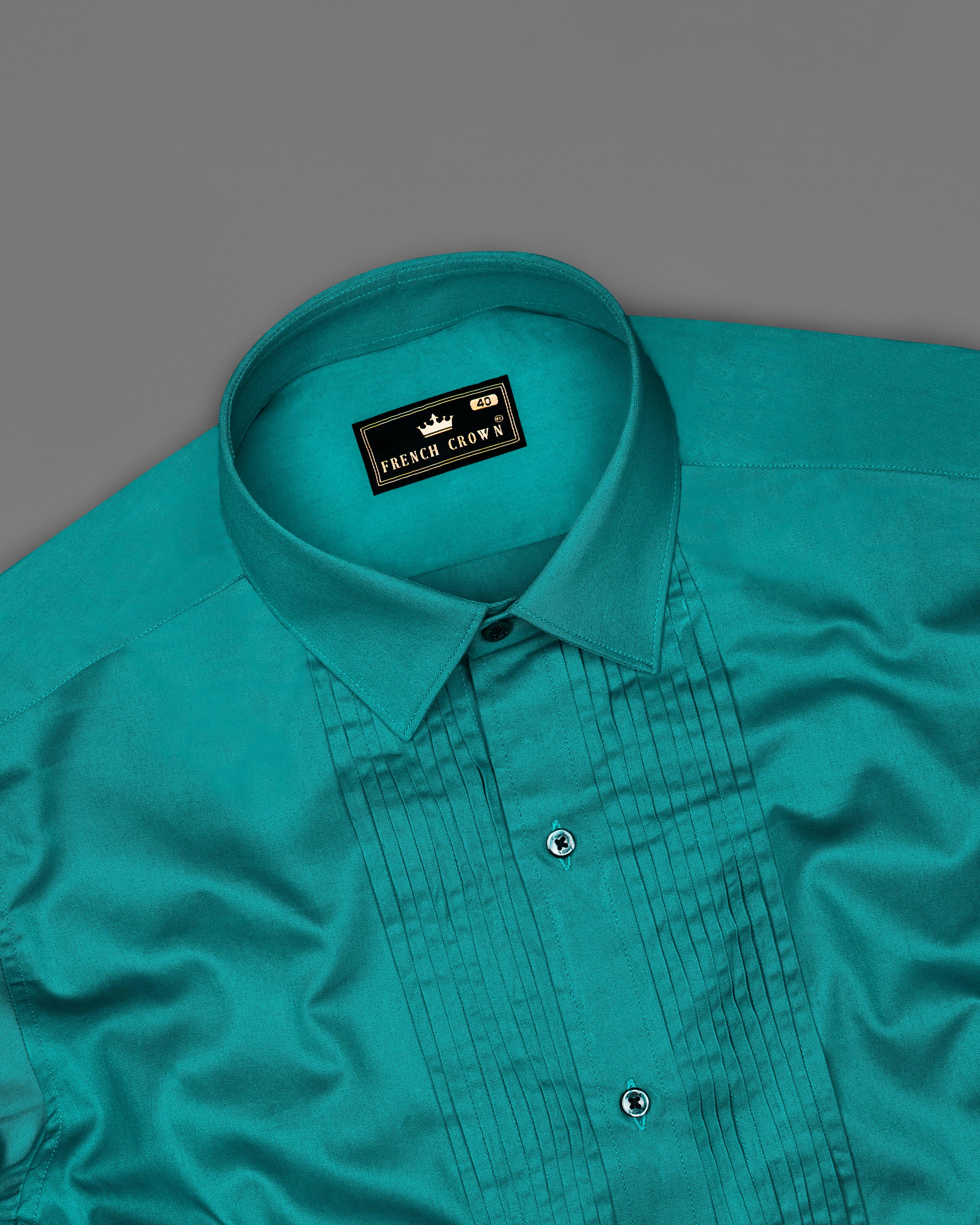 Teal Blue Snake Pleated Super Soft Premium Cotton Tuxedo Shirt 8826-BLK-TXD-38, 8826-BLK-TXD-H-38, 8826-BLK-TXD-39, 8826-BLK-TXD-H-39, 8826-BLK-TXD-40, 8826-BLK-TXD-H-40, 8826-BLK-TXD-42, 8826-BLK-TXD-H-42, 8826-BLK-TXD-44, 8826-BLK-TXD-H-44, 8826-BLK-TXD-46, 8826-BLK-TXD-H-46, 8826-BLK-TXD-48, 8826-BLK-TXD-H-48, 8826-BLK-TXD-50, 8826-BLK-TXD-H-50, 8826-BLK-TXD-52, 8826-BLK-TXD-H-52