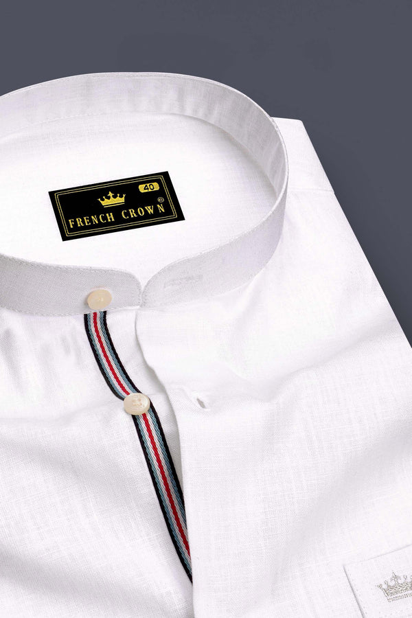 Snow White Luxurious Linen Shirt.