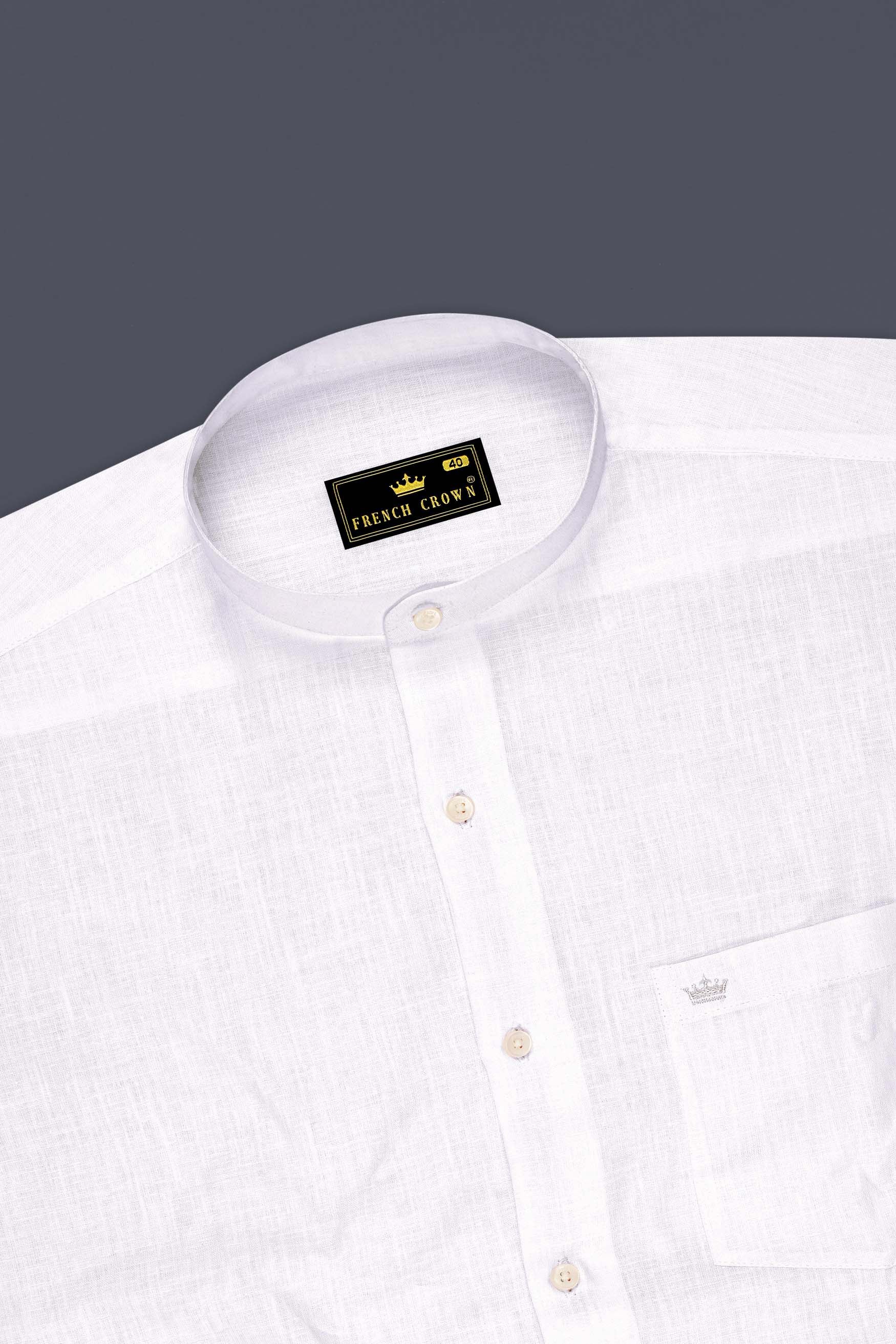 Snow White Luxurious Linen Shirt.