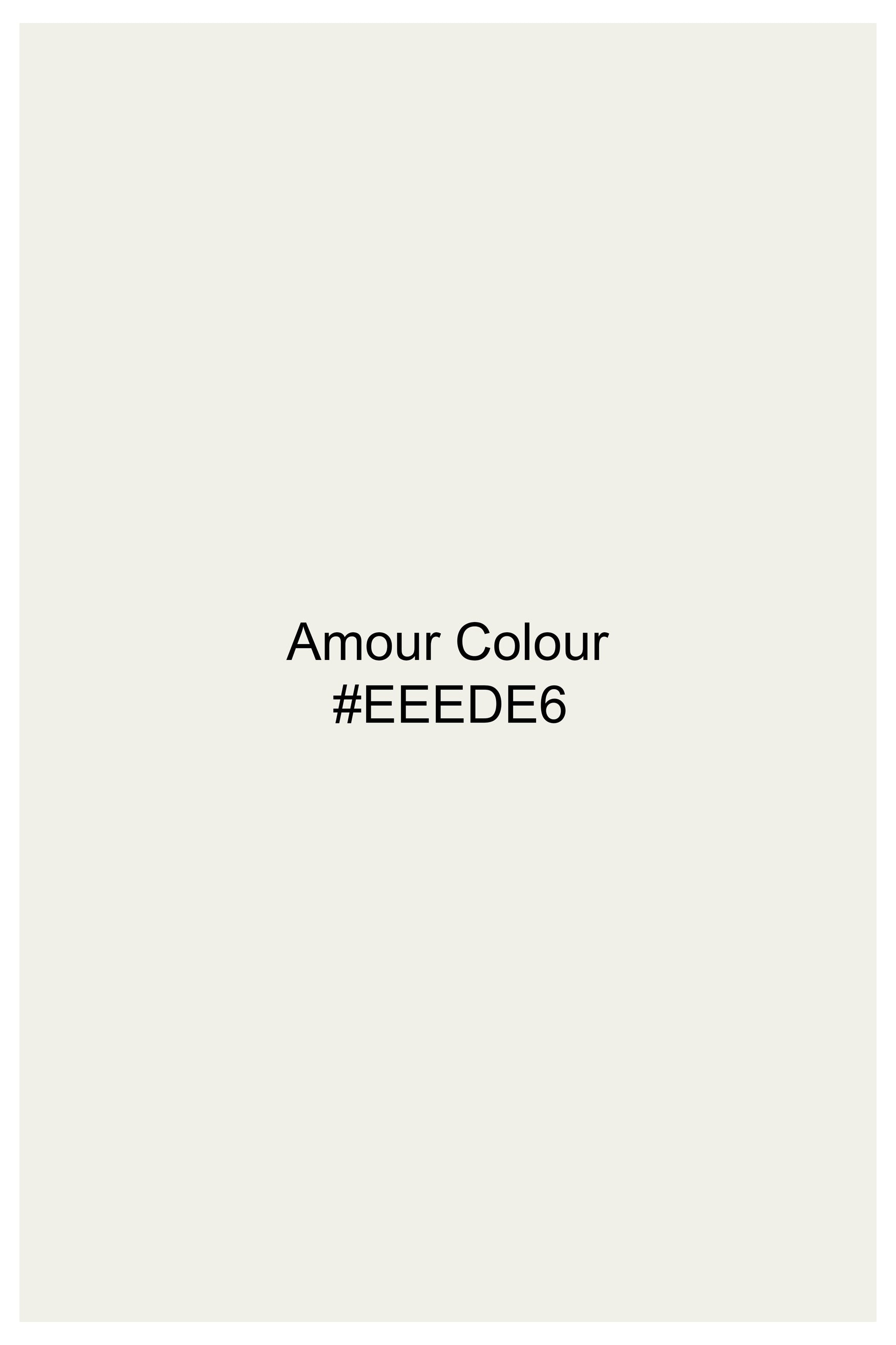 Amour Cream French Crown Elements Embroidered Subtle Sheen Super Soft Premium Cotton Designer Shirt