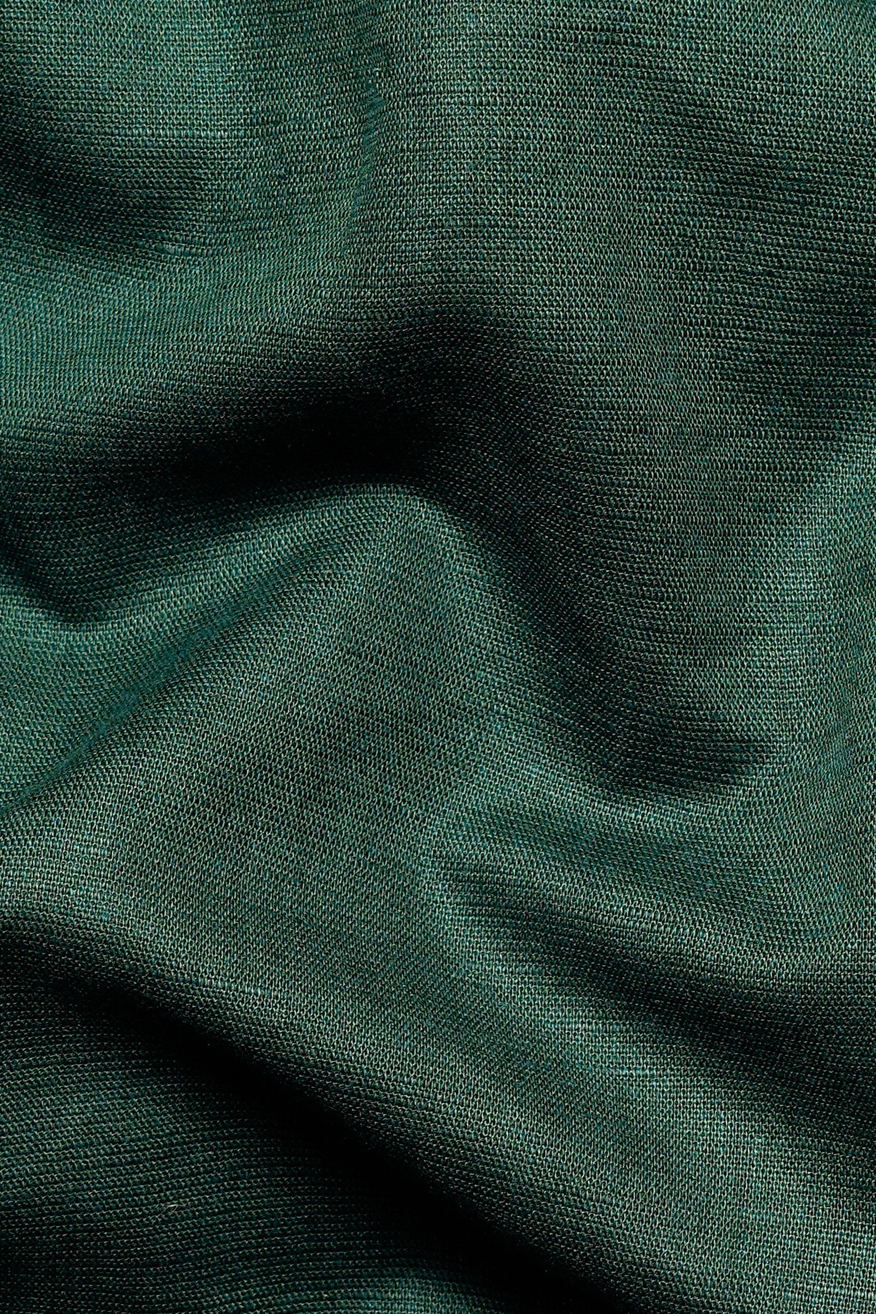 Phthalo Green Subtle Sheen Super Soft Premium Cotton Shirt