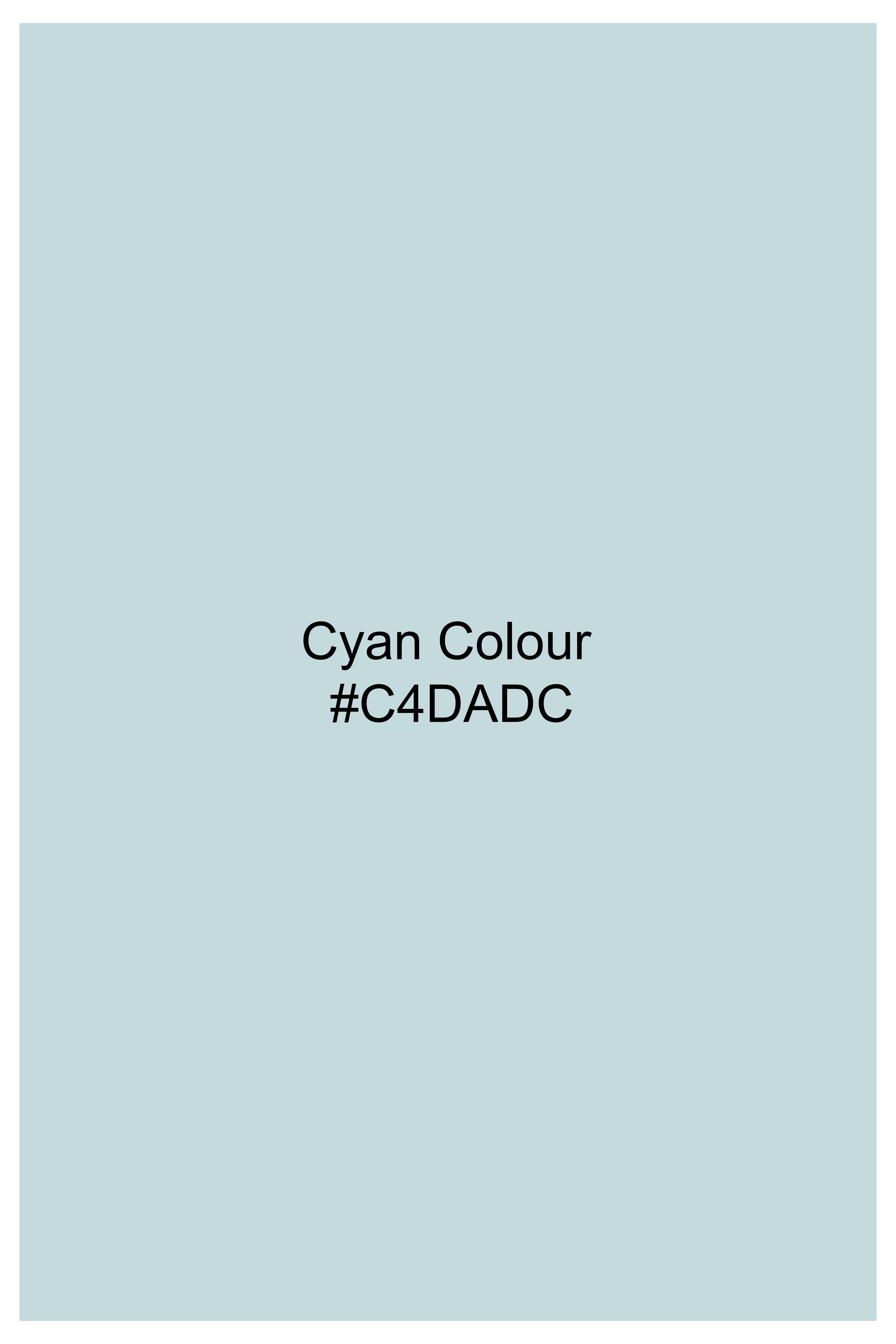 Cyan Green French Crown Printed Subtle Sheen Super Soft Premium Cotton Designer Shirt