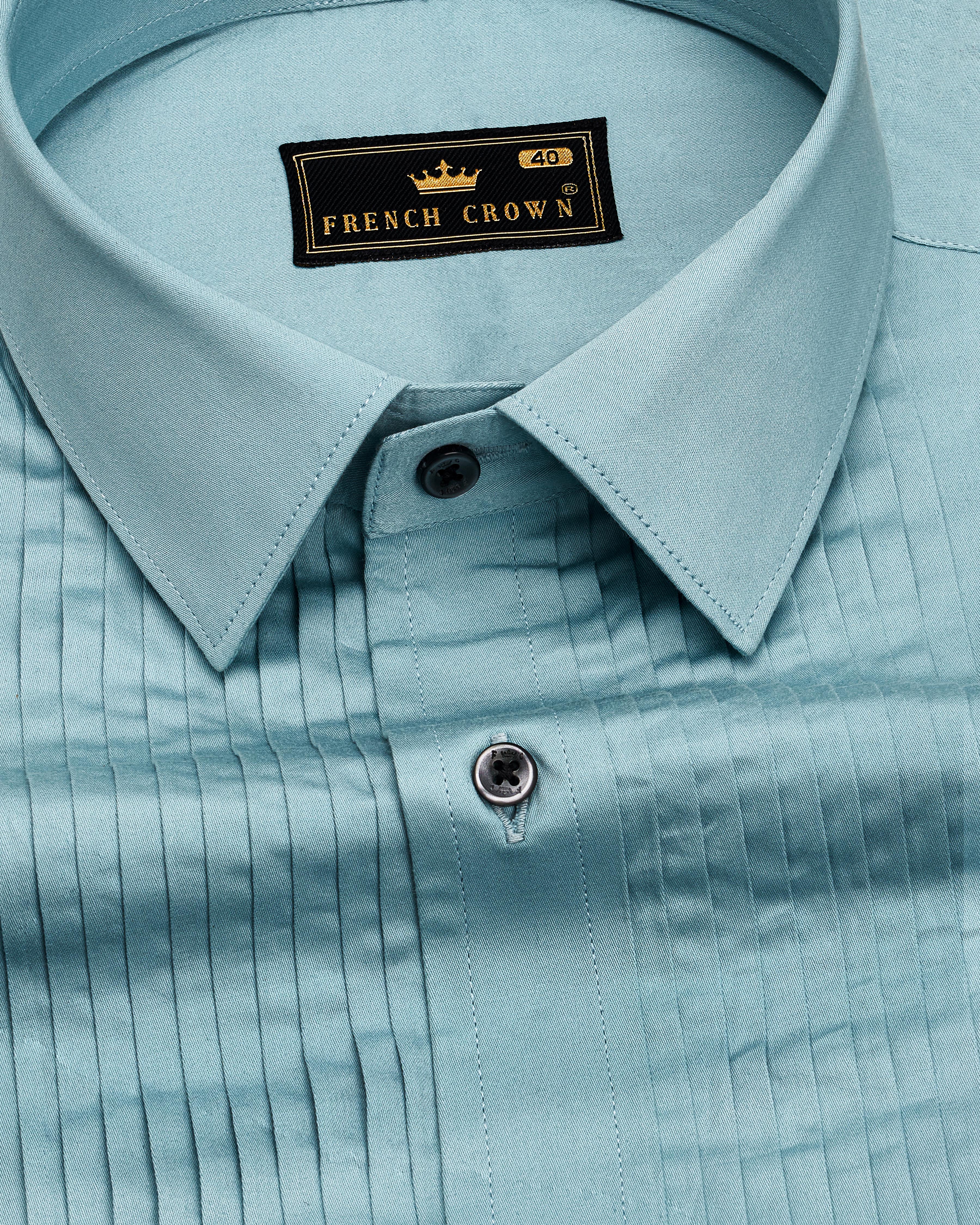 Glacier Blue Snake Pleated Super Soft Premium Cotton Tuxedo Shirt 8862-BLK-TXD-38, 8862-BLK-TXD-H-38,  8862-BLK-TXD-39,  8862-BLK-TXD-H-39,  8862-BLK-TXD-40,  8862-BLK-TXD-H-40,  8862-BLK-TXD-42,  8862-BLK-TXD-H-42,  8862-BLK-TXD-44,  8862-BLK-TXD-H-44,  8862-BLK-TXD-46,  8862-BLK-TXD-H-46,  8862-BLK-TXD-48,  8862-BLK-TXD-H-48,  8862-BLK-TXD-50,  8862-BLK-TXD-H-50,  8862-BLK-TXD-52,  8862-BLK-TXD-H-52