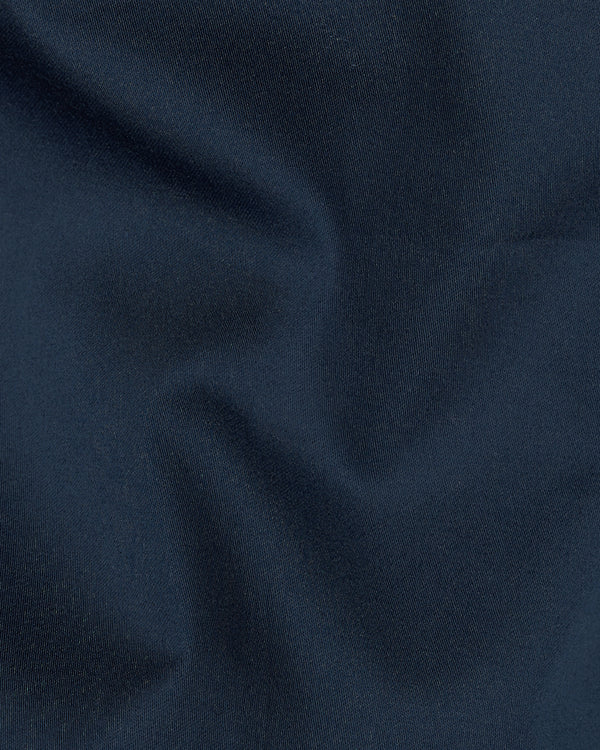 Baltic Sea Blue Subtle Sheen Super Soft Premium Cotton Shirt