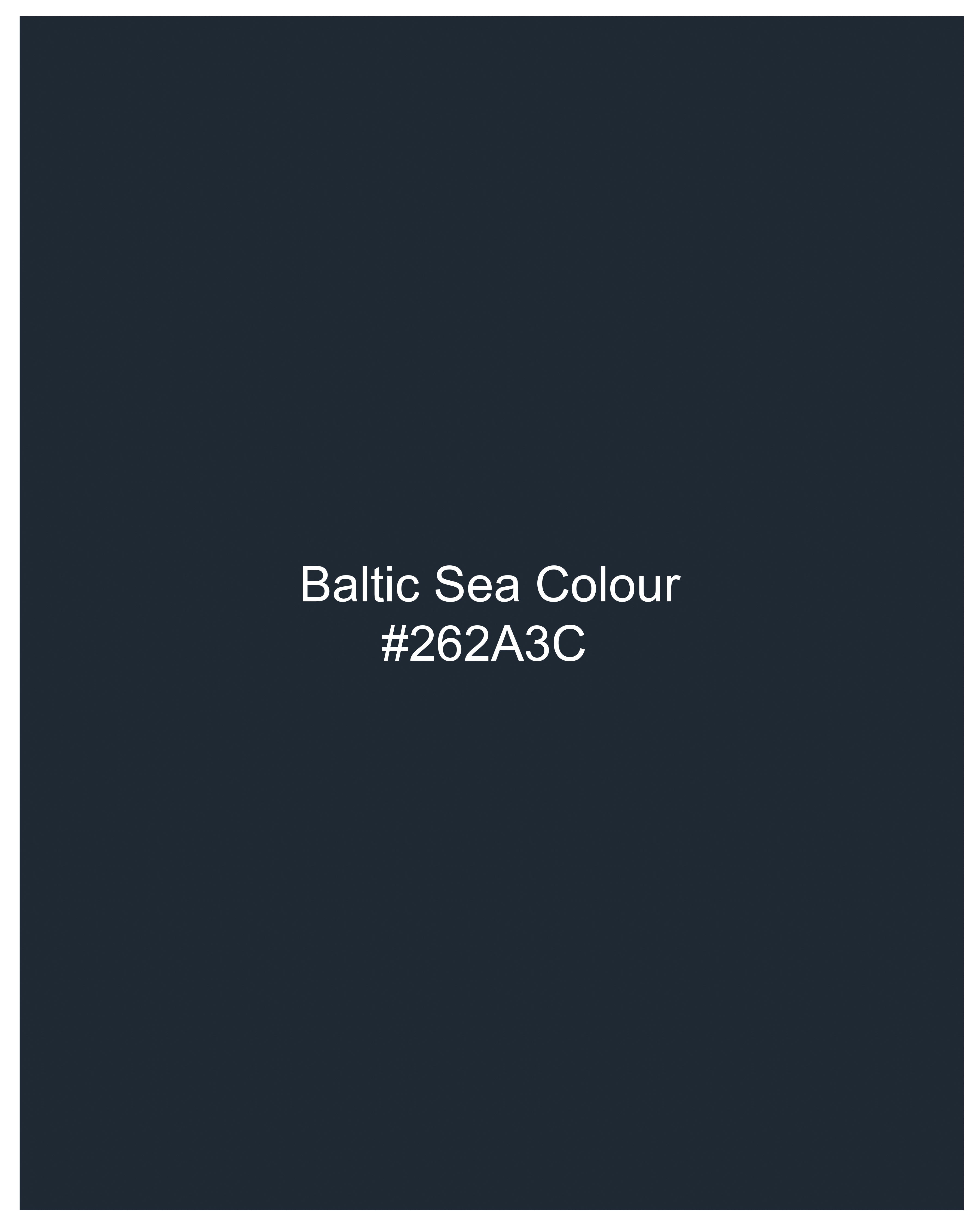 Baltic Sea Blue Subtle Sheen Super Soft Premium Cotton Shirt