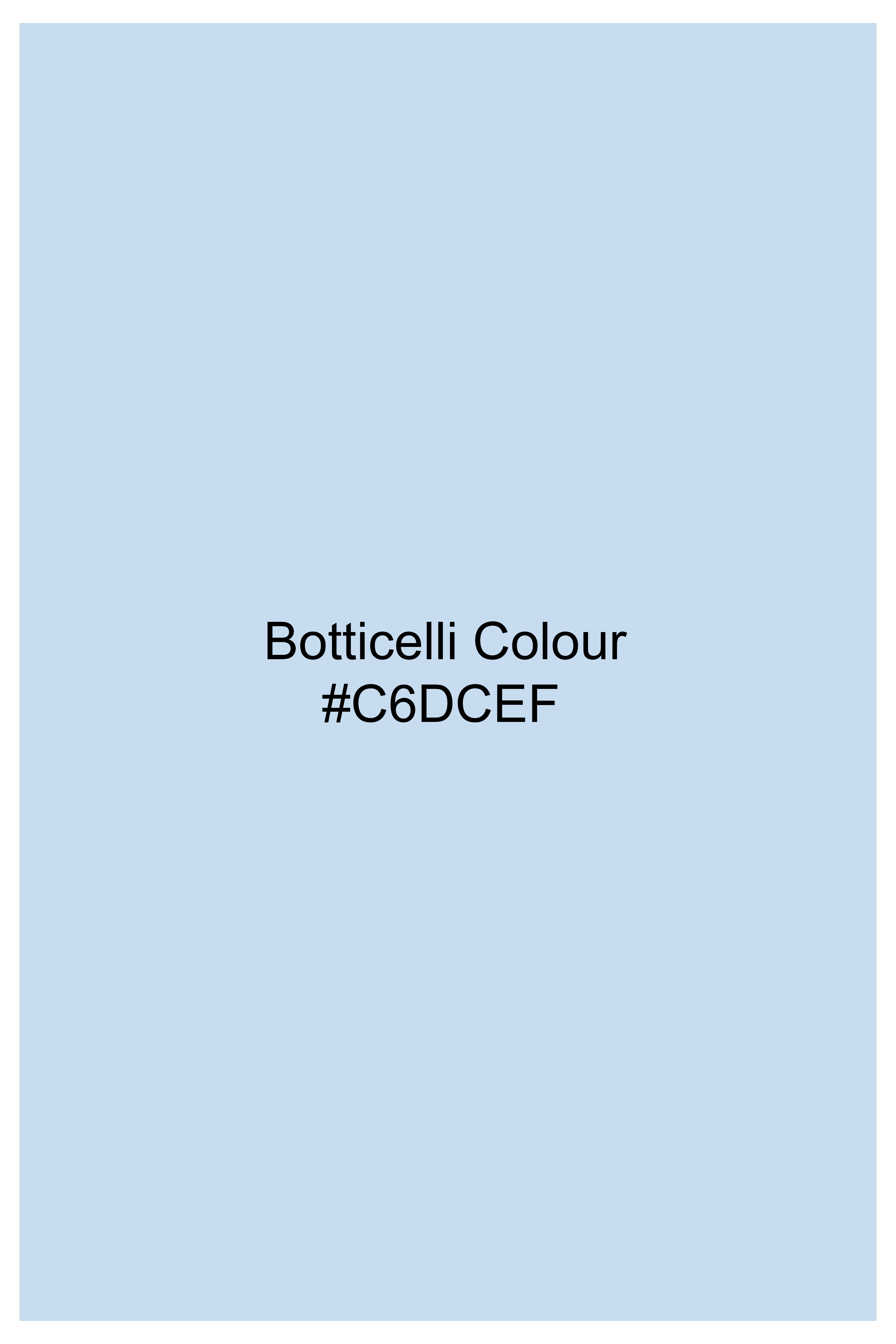 Botticelli Blue Cool David of Michelangelo Printed Subtle Sheen Super Soft Premium Cotton Designer Shirt