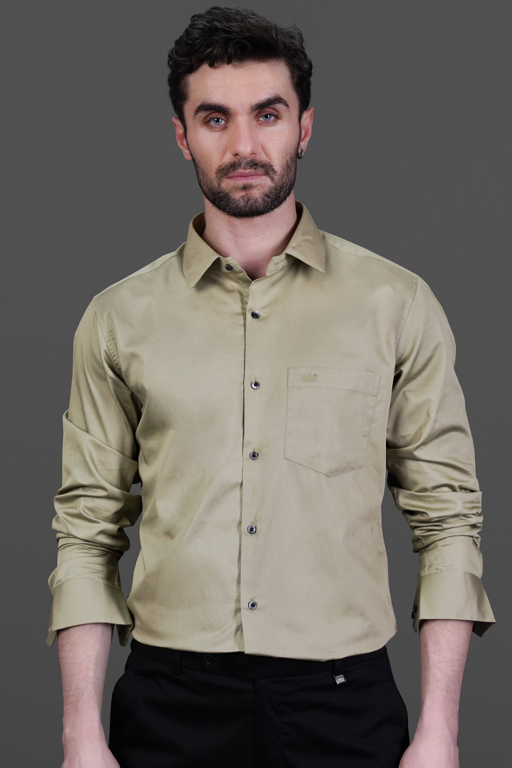 Arrowtown Brown Subtle Sheen Super Soft Premium Cotton Shirt