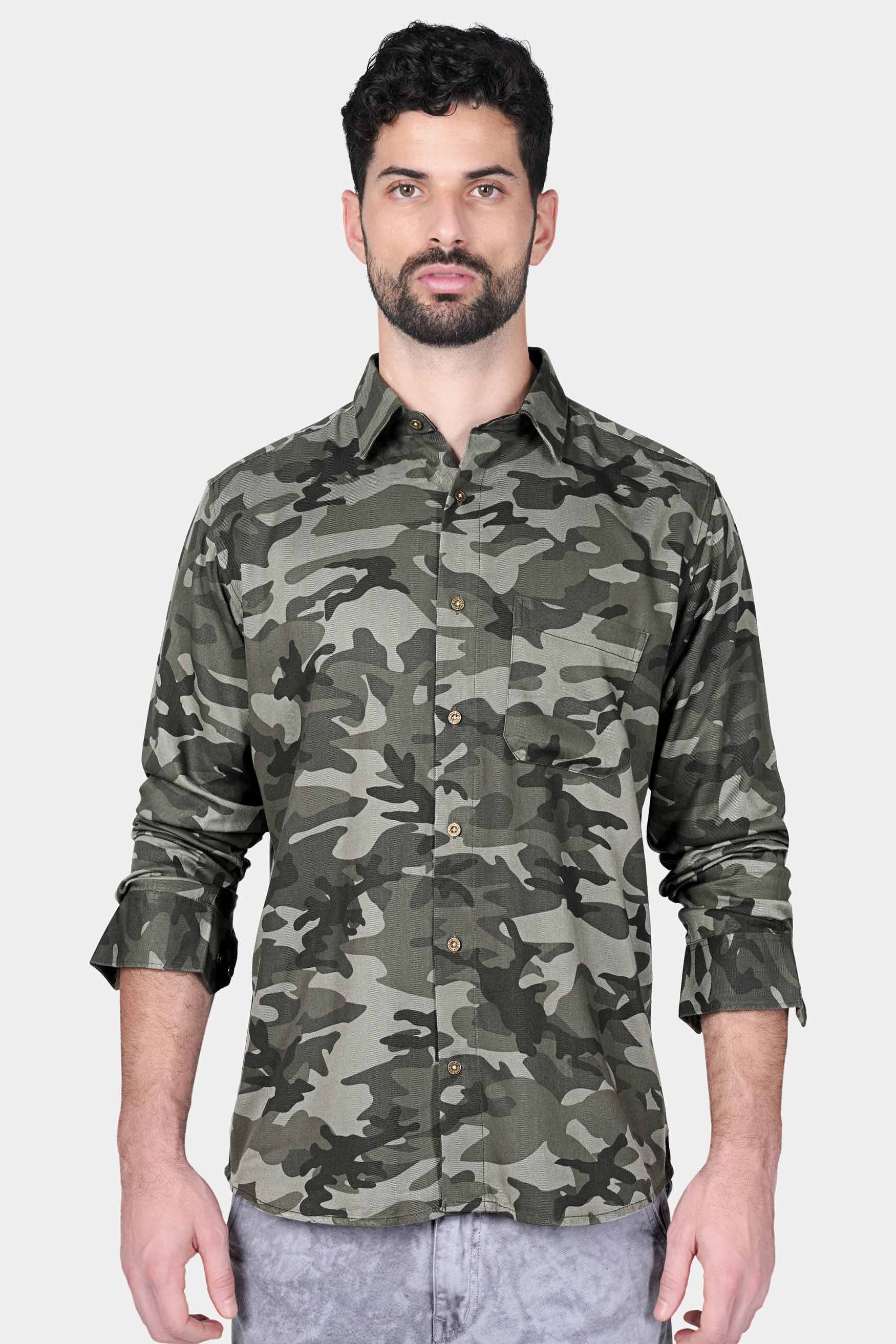 Oyster Green and Fuscous Green Camouflage with Funky Printed Premium Tencel Designer Shirt 8904-MB-RPRT120-38, 8904-MB-RPRT120-H-38, 8904-MB-RPRT120-39, 8904-MB-RPRT120-H-39, 8904-MB-RPRT120-40, 8904-MB-RPRT120-H-40, 8904-MB-RPRT120-42, 8904-MB-RPRT120-H-42, 8904-MB-RPRT120-44, 8904-MB-RPRT120-H-44, 8904-MB-RPRT120-46, 8904-MB-RPRT120-H-46, 8904-MB-RPRT120-48, 8904-MB-RPRT120-H-48, 8904-MB-RPRT120-50, 8904-MB-RPRT120-H-50, 8904-MB-RPRT120-52, 8904-MB-RPRT120-H-52