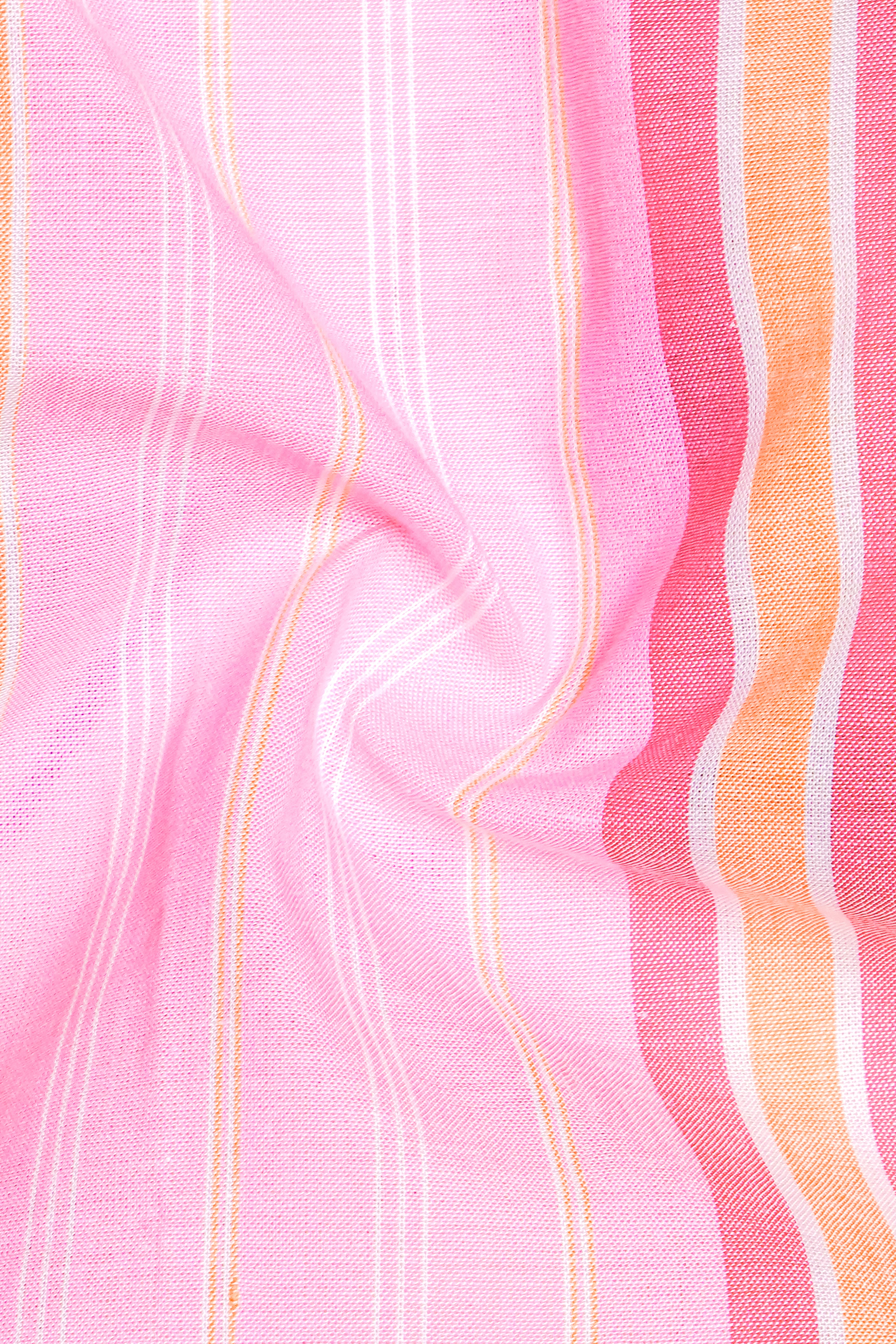 Carissma and Classic Pink Striped Premium Cotton Kurta Shirt