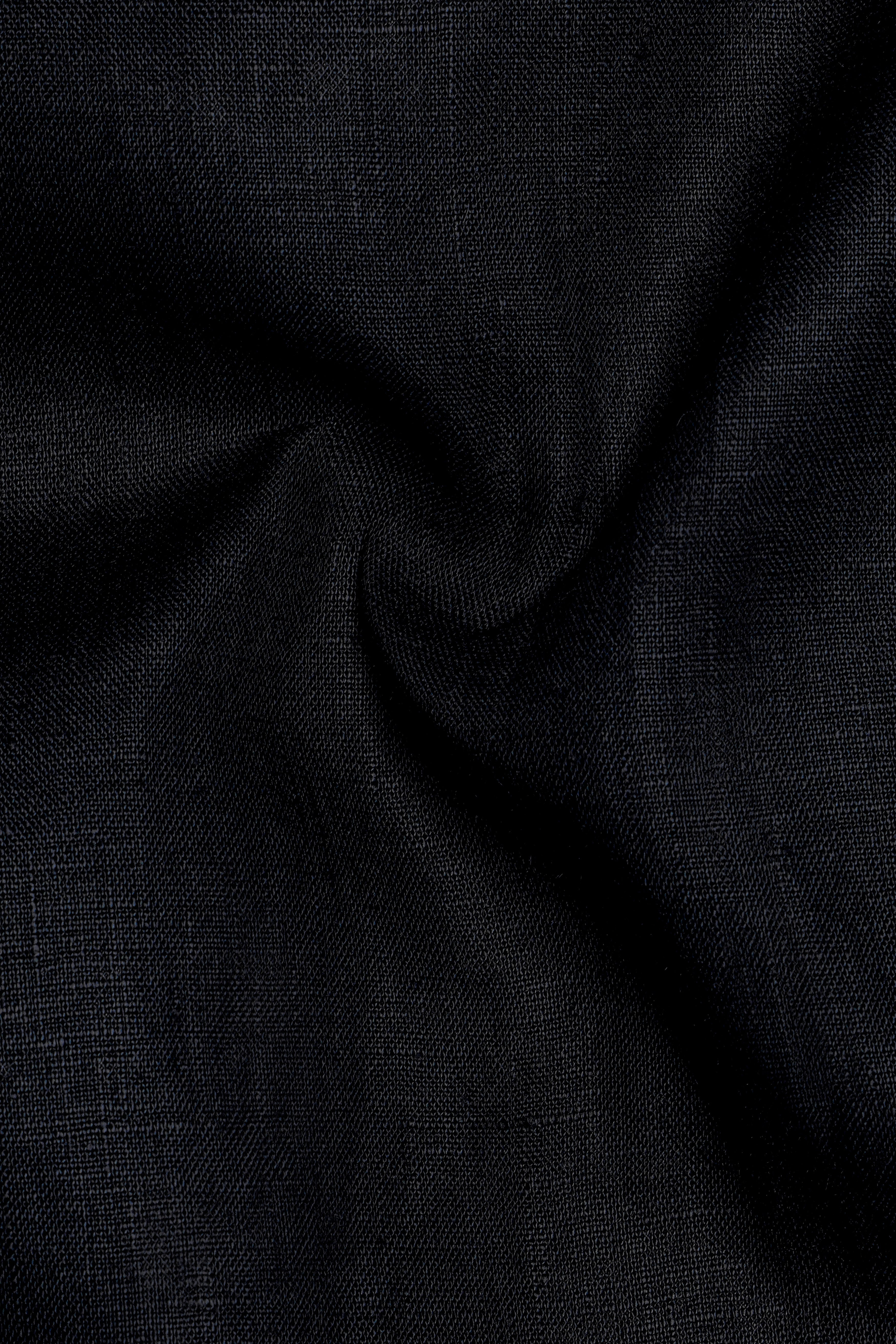 Jade Black Luxurious Linen Shirt