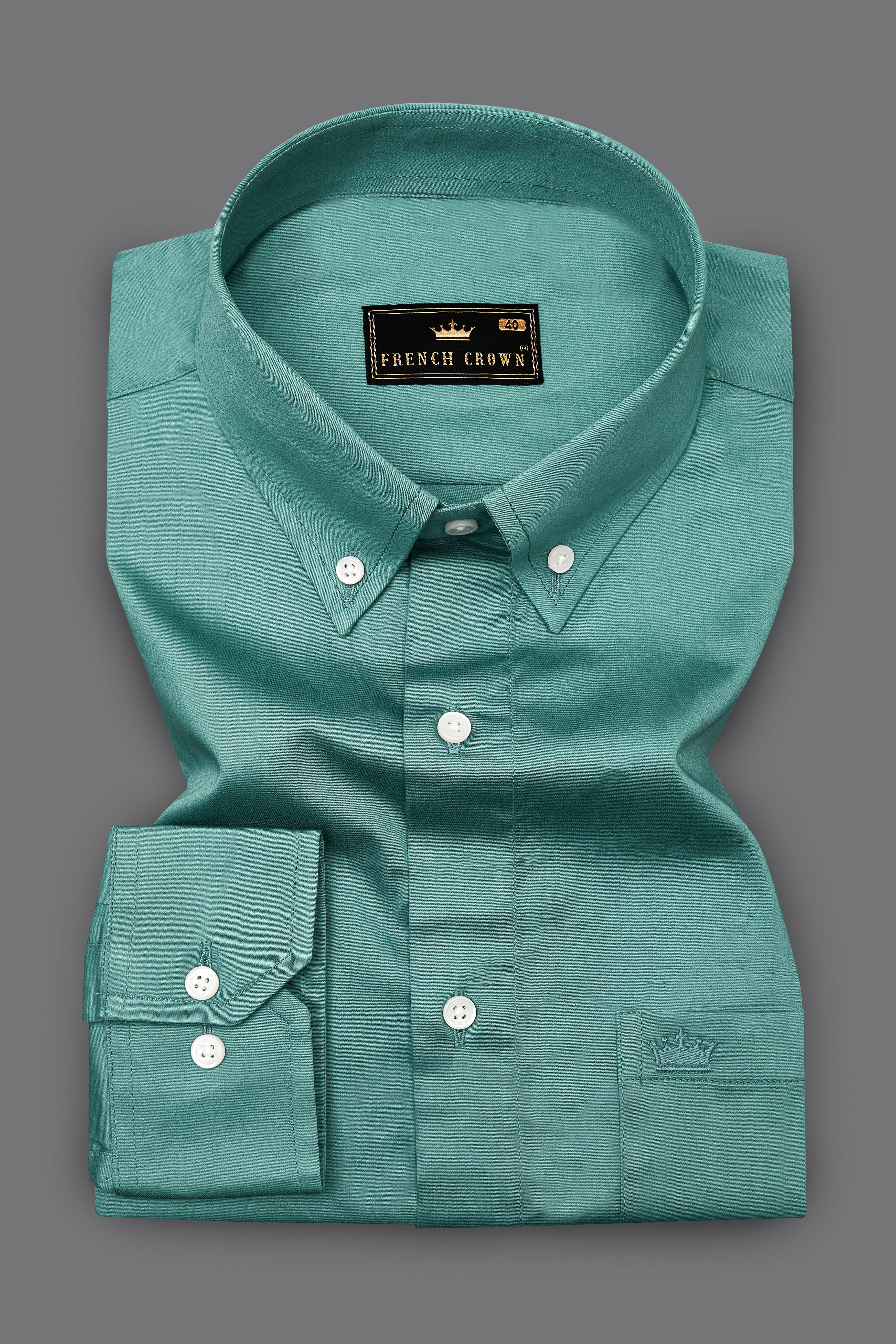 Smalt Green Super Soft Premium Cotton Shirt