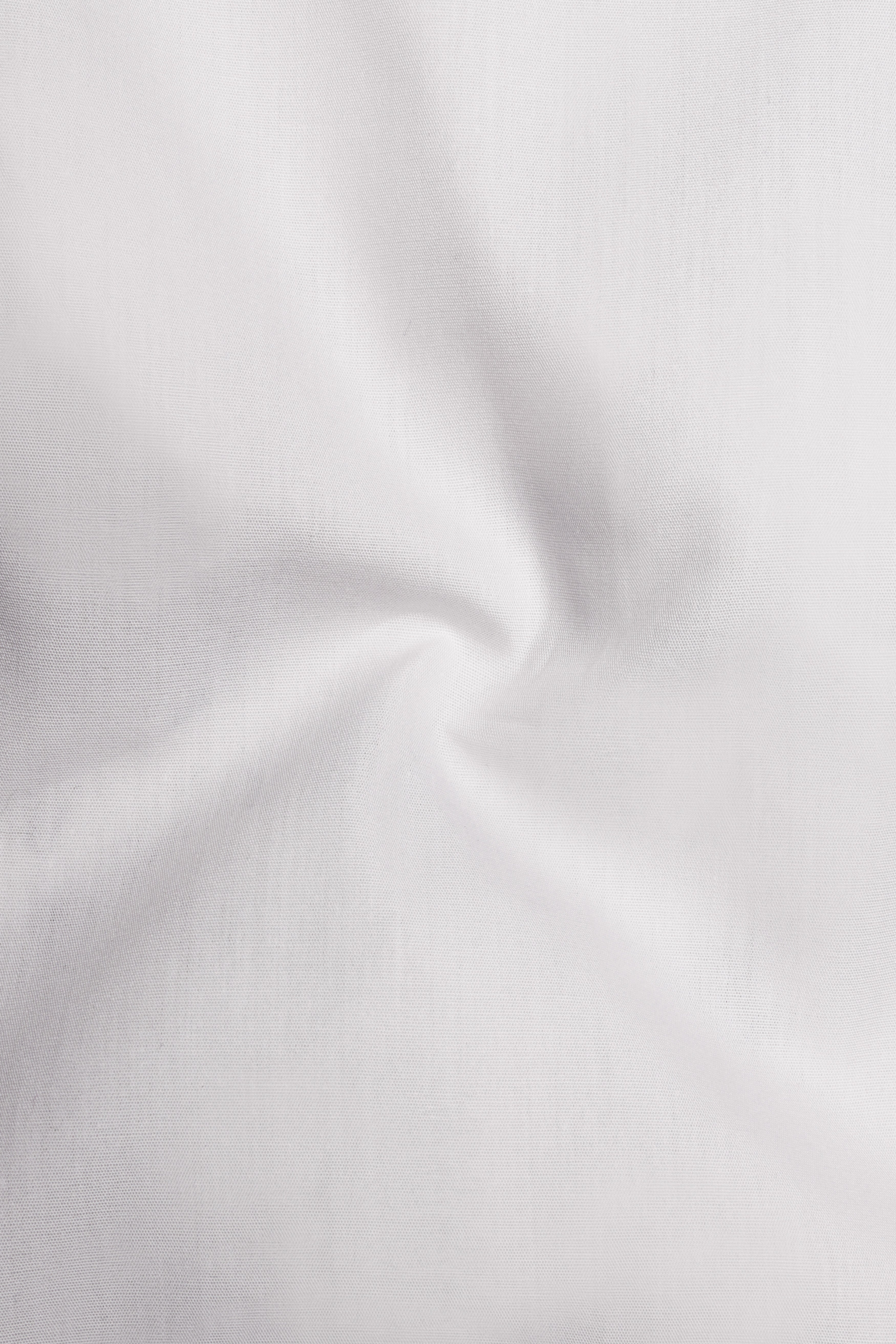 Bright White With Blue Premium Cotton Designer Shirt