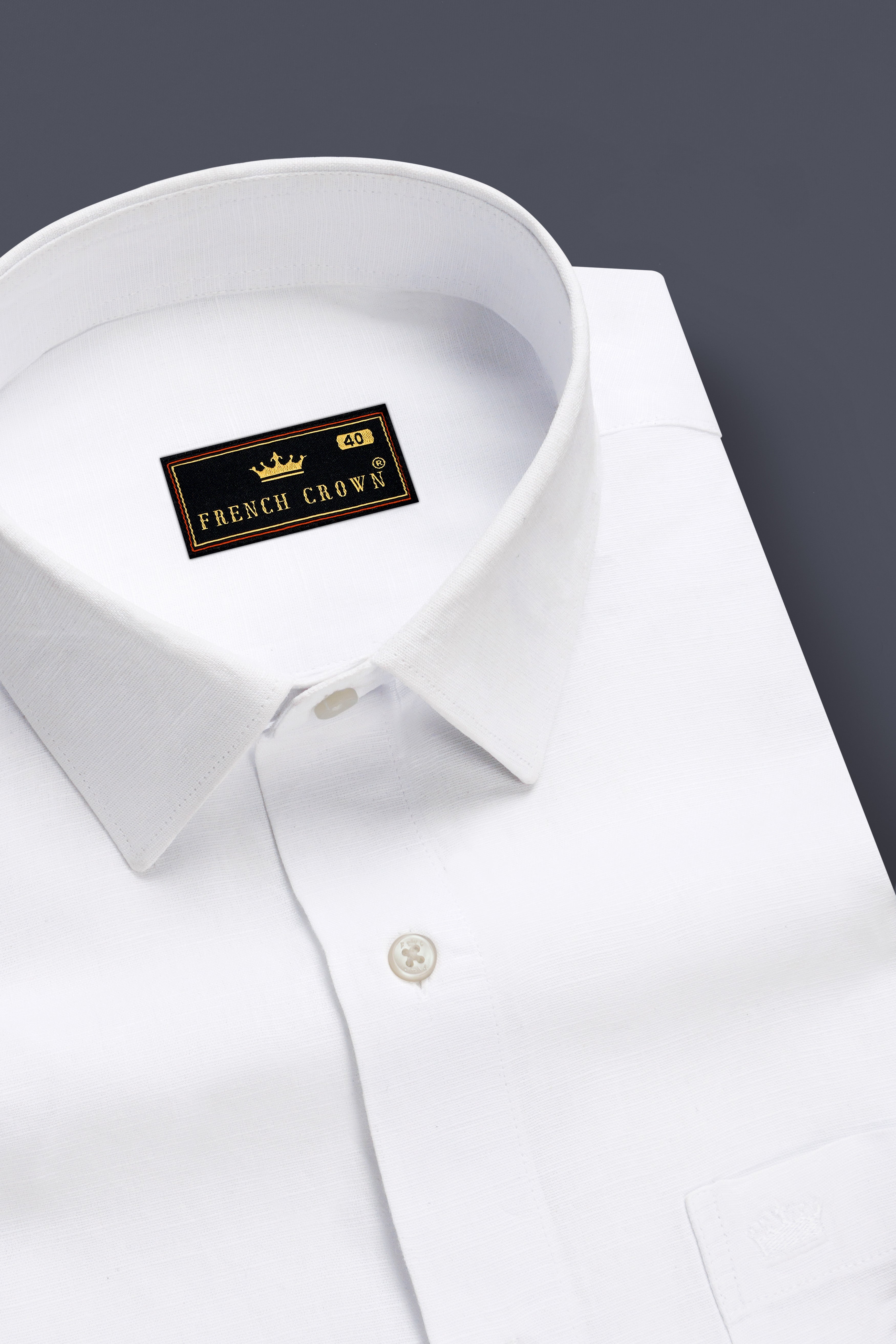 Bright White Linen-cotton SHIRT