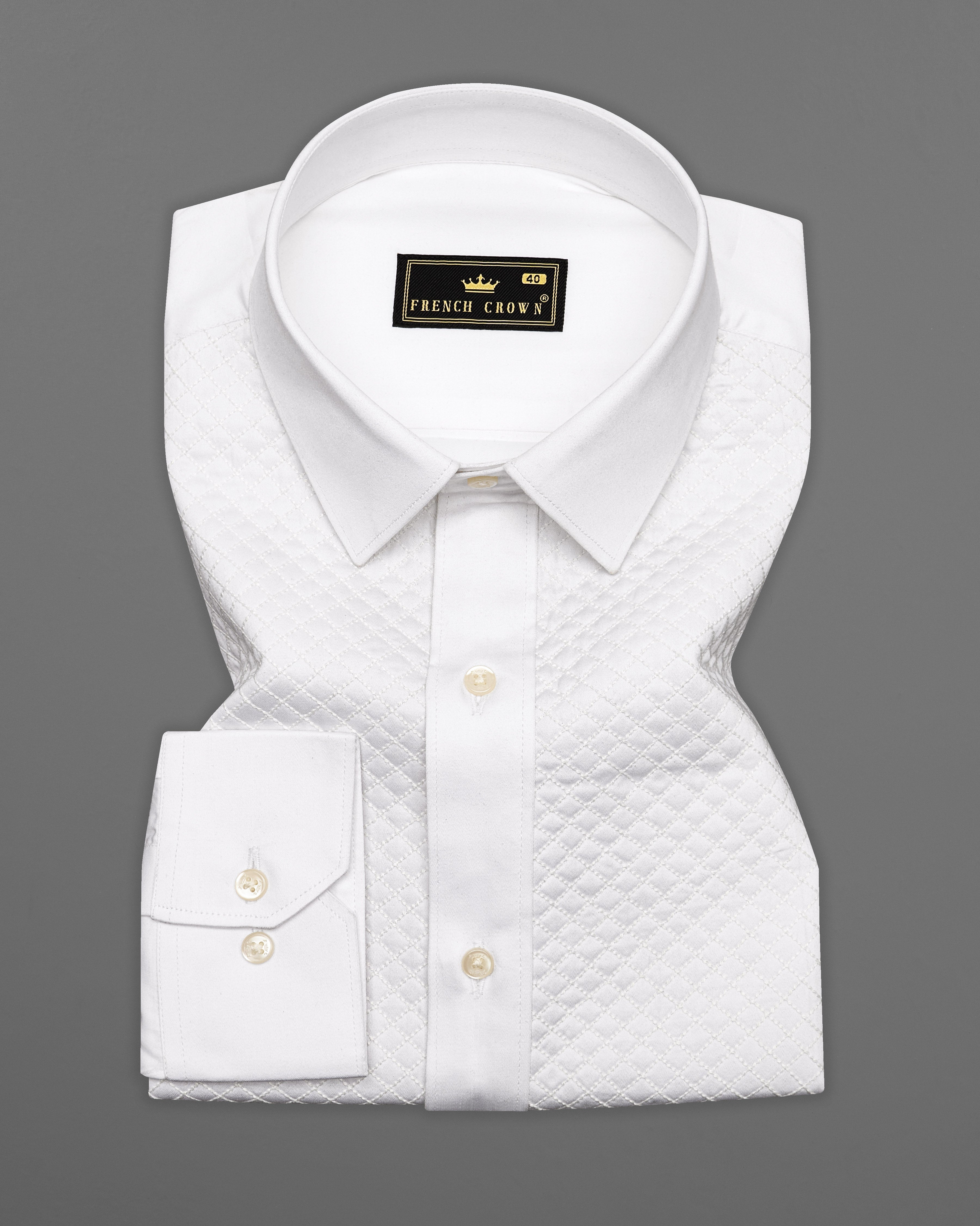 Bright White Subtle Sheen Quilt Textured Super Soft Premium Cotton Designer Shirt 9415-P580-38,9415-P580-H-38,9415-P580-39,9415-P580-H-39,9415-P580-40,9415-P580-H-40,9415-P580-42,9415-P580-H-42,9415-P580-44,9415-P580-H-44,9415-P580-46,9415-P580-H-46,9415-P580-48,9415-P580-H-48,9415-P580-50,9415-P580-H-50,9415-P580-52,9415-P580-H-52