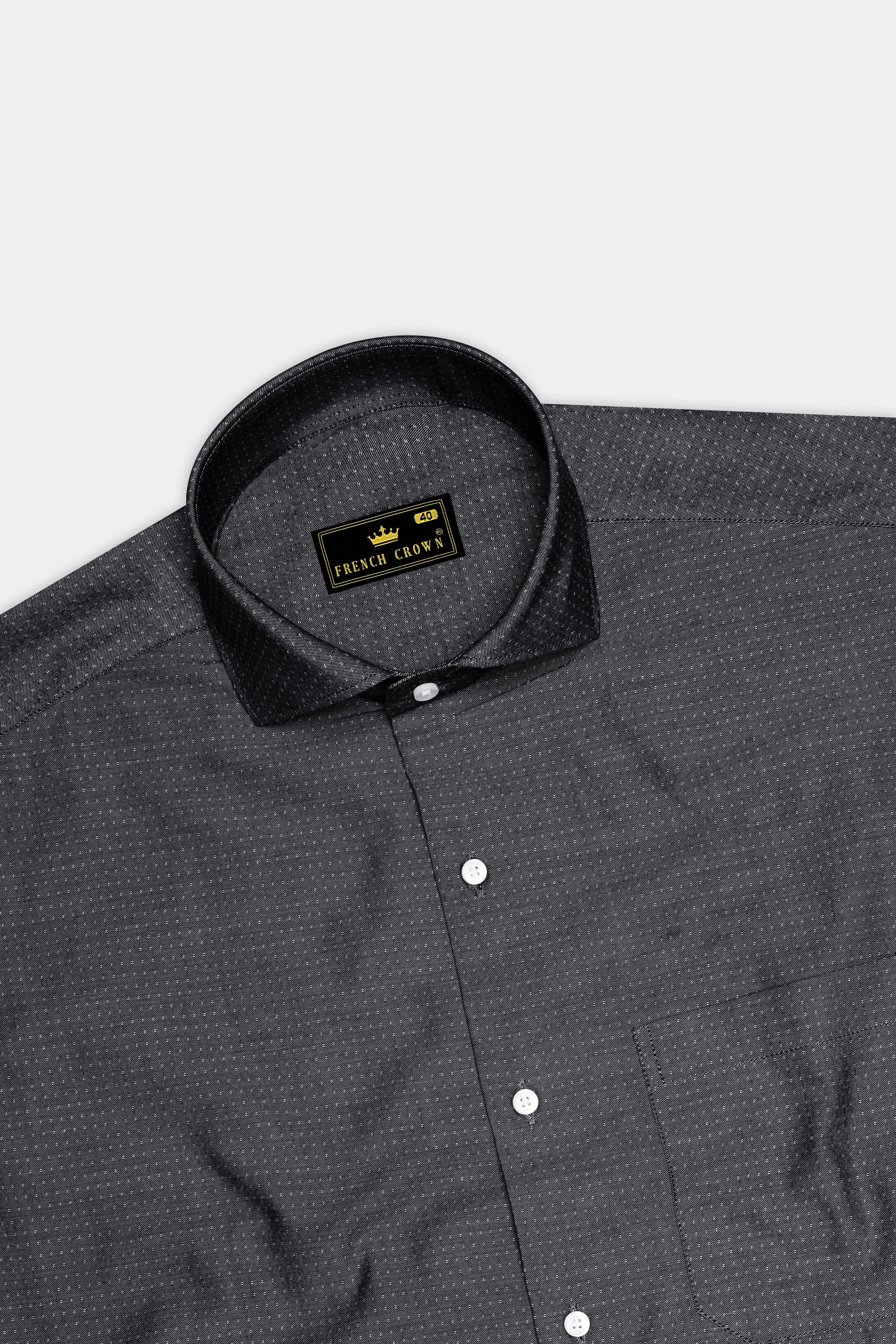 Storm Dust Gray Twill Premium Cotton Shirt