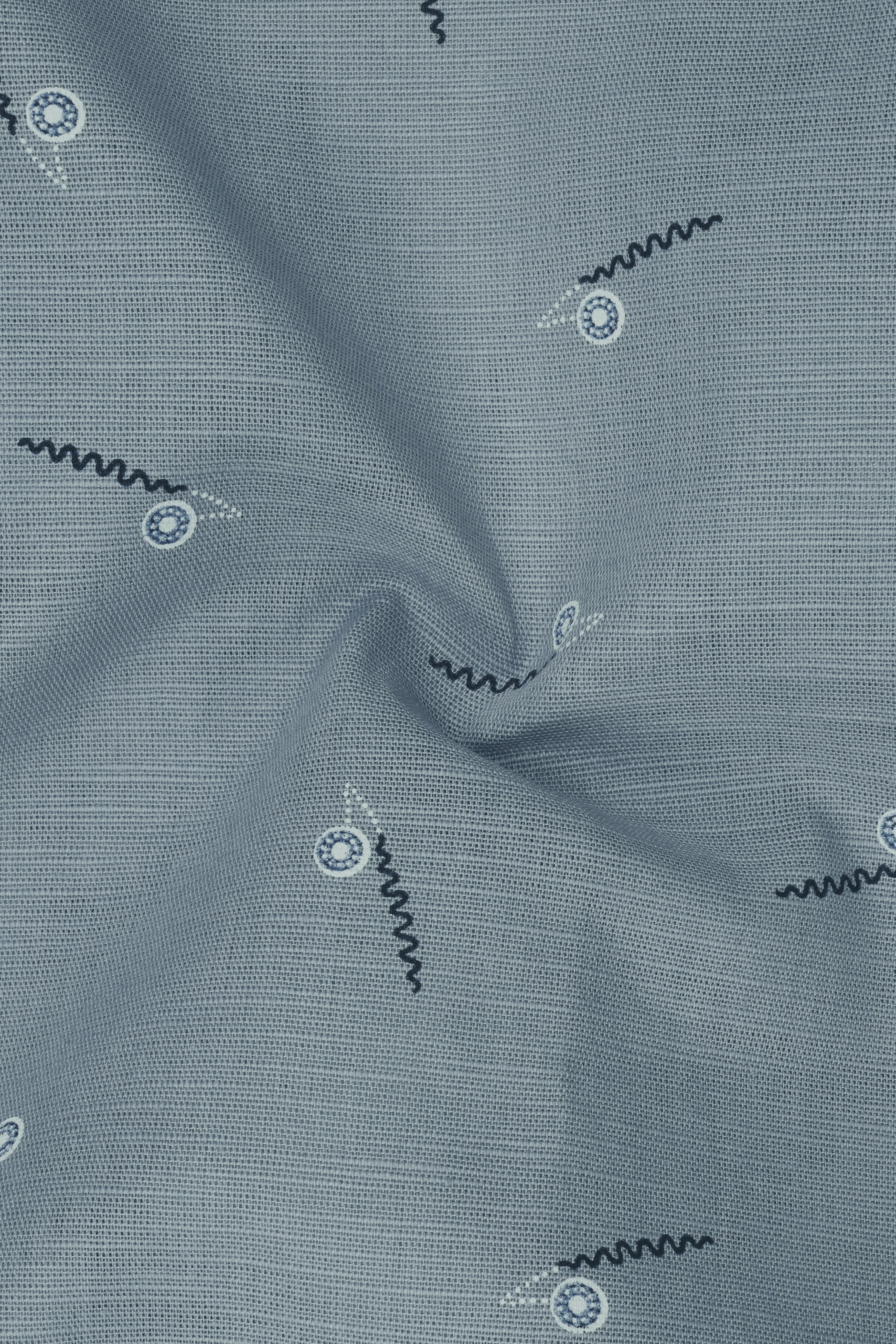 Cadet Gray Luxurious Linen Textured Kurta Shirt