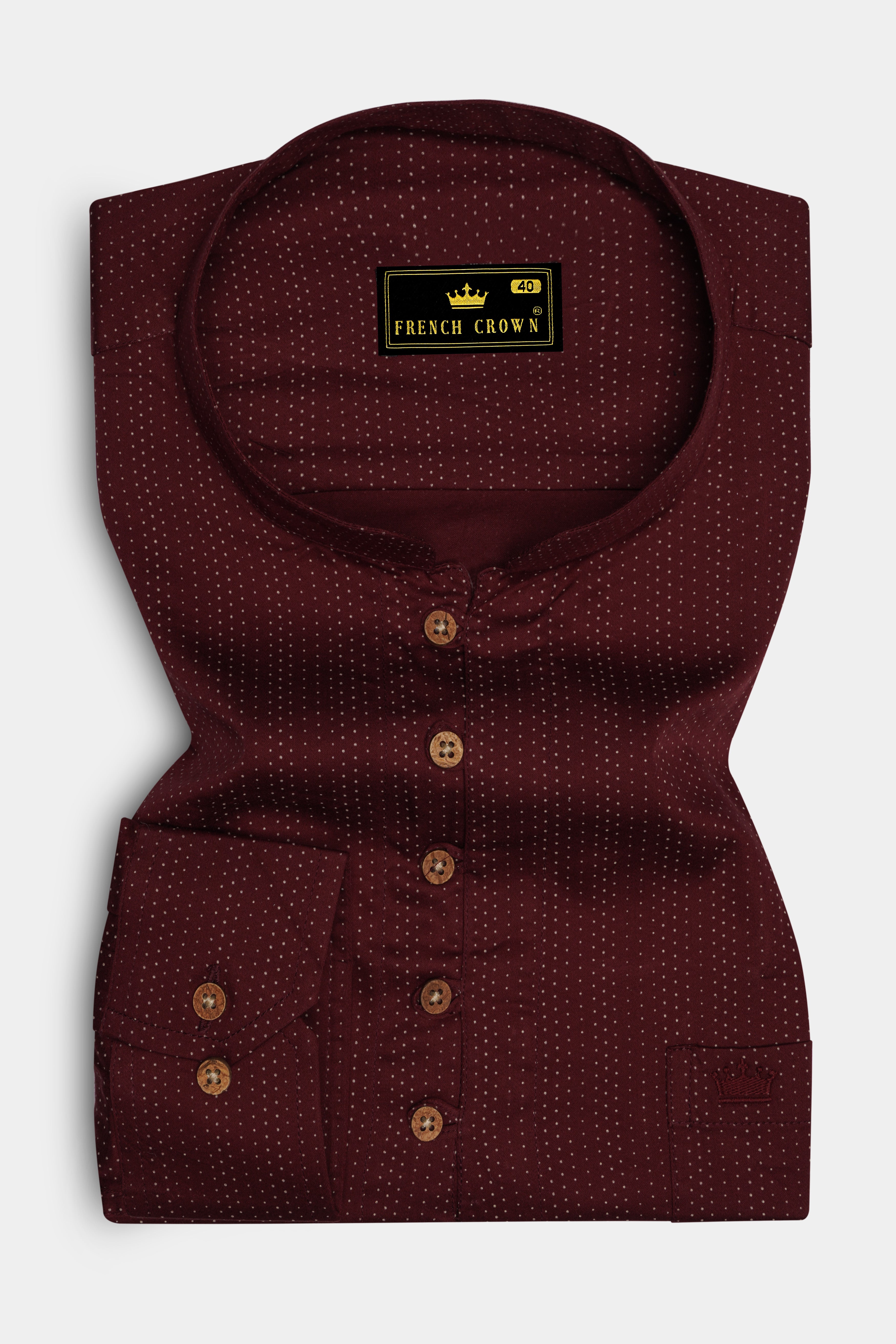 Espresso Maroon with Bizarre Cream Super Soft Premium Cotton Kurta Shirt