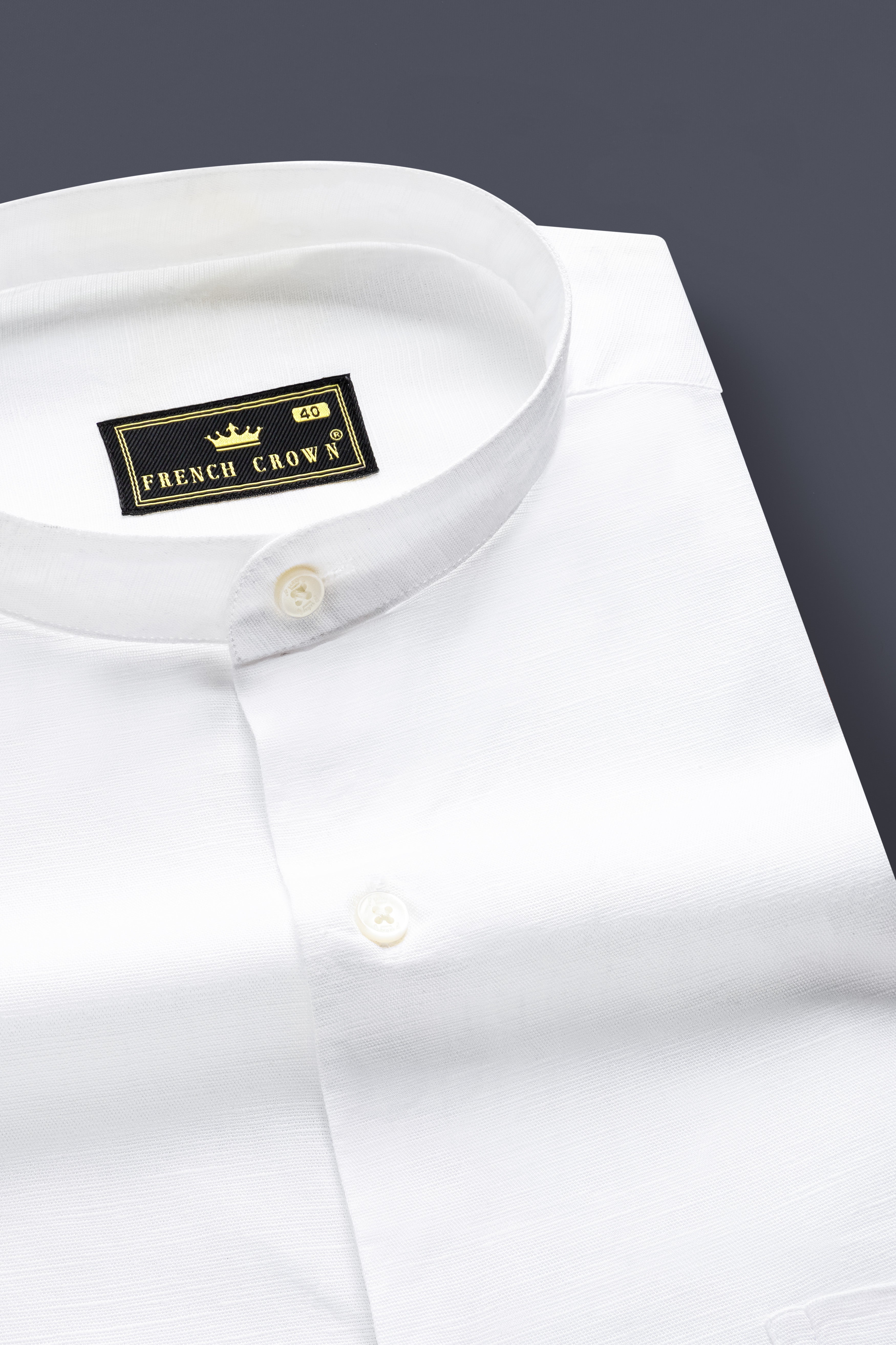 Bright White Luxurious Italian Linen Shirt