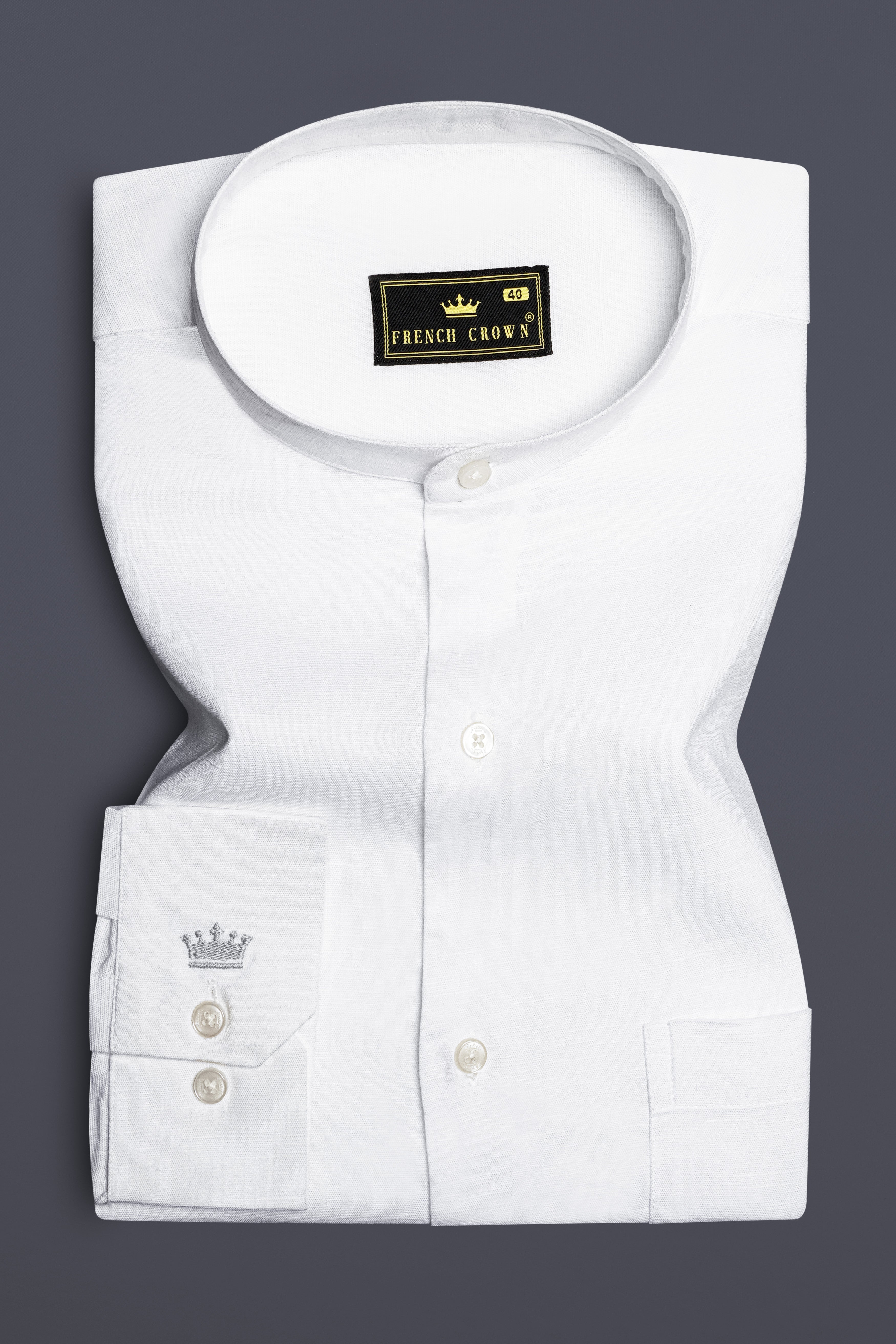 Bright White Luxurious Italian Linen Shirt