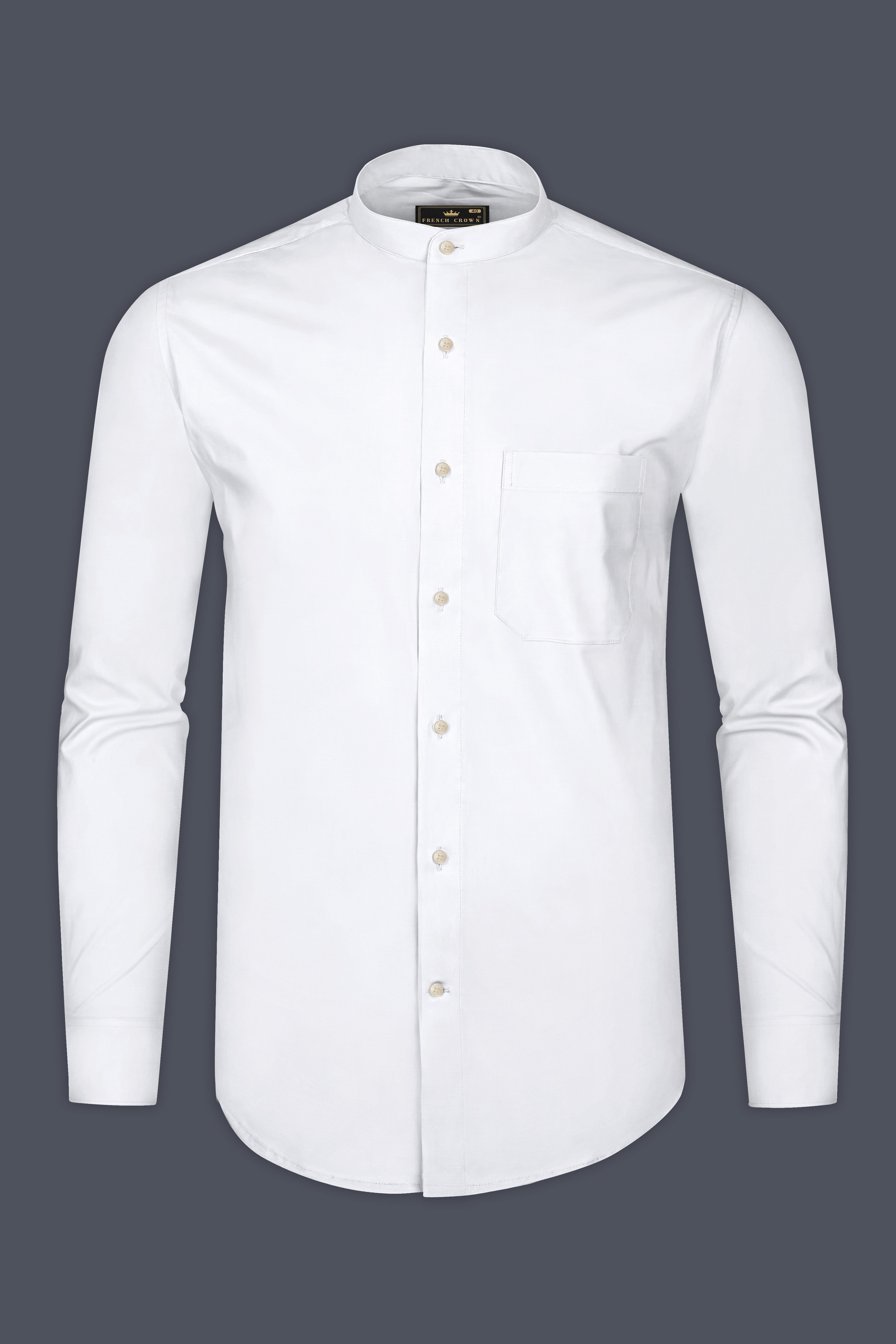 Bright White Luxurious Italian Linen Shirt