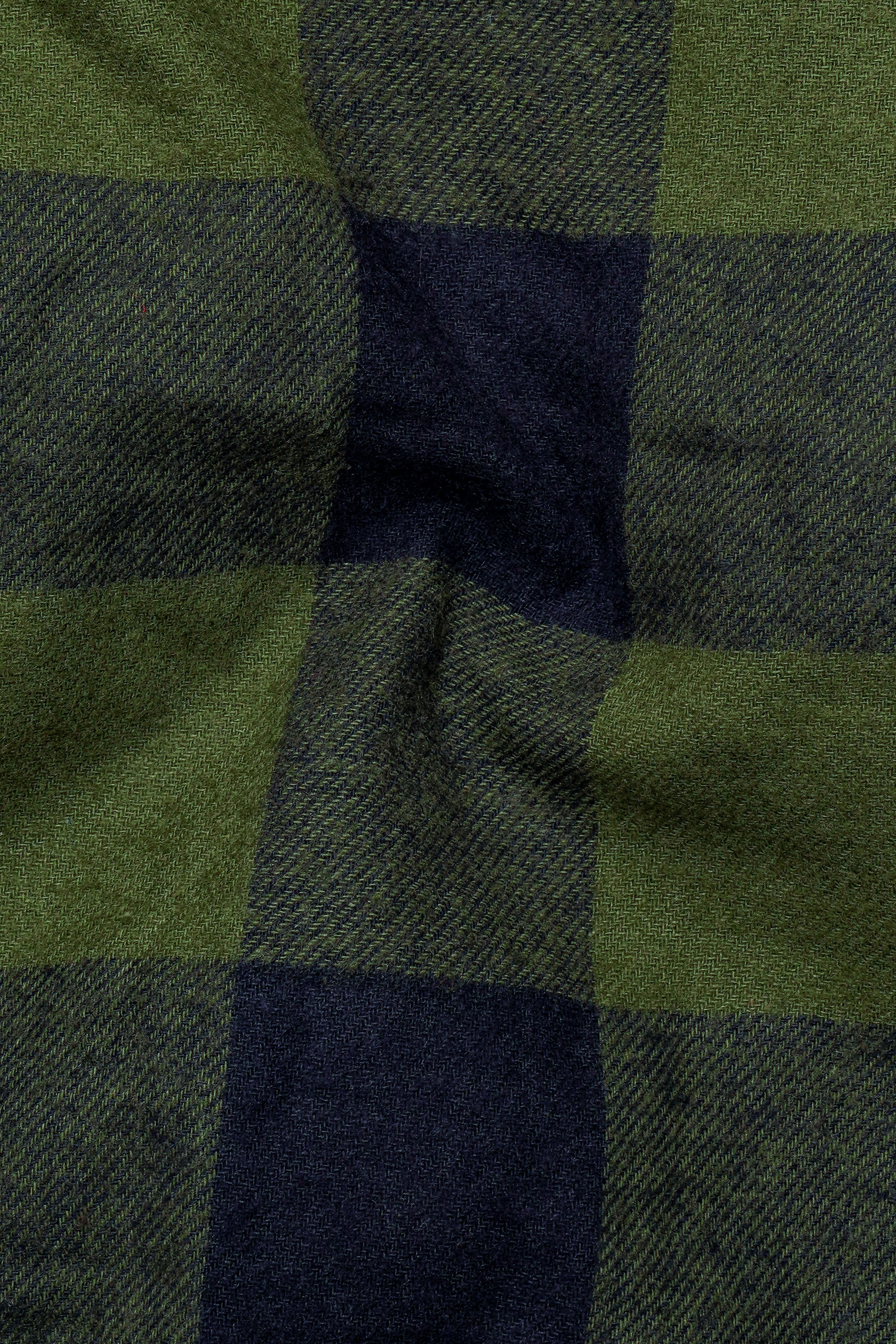 Finch Green with Charade Gray Checked Flannel Overshirt/Shacket