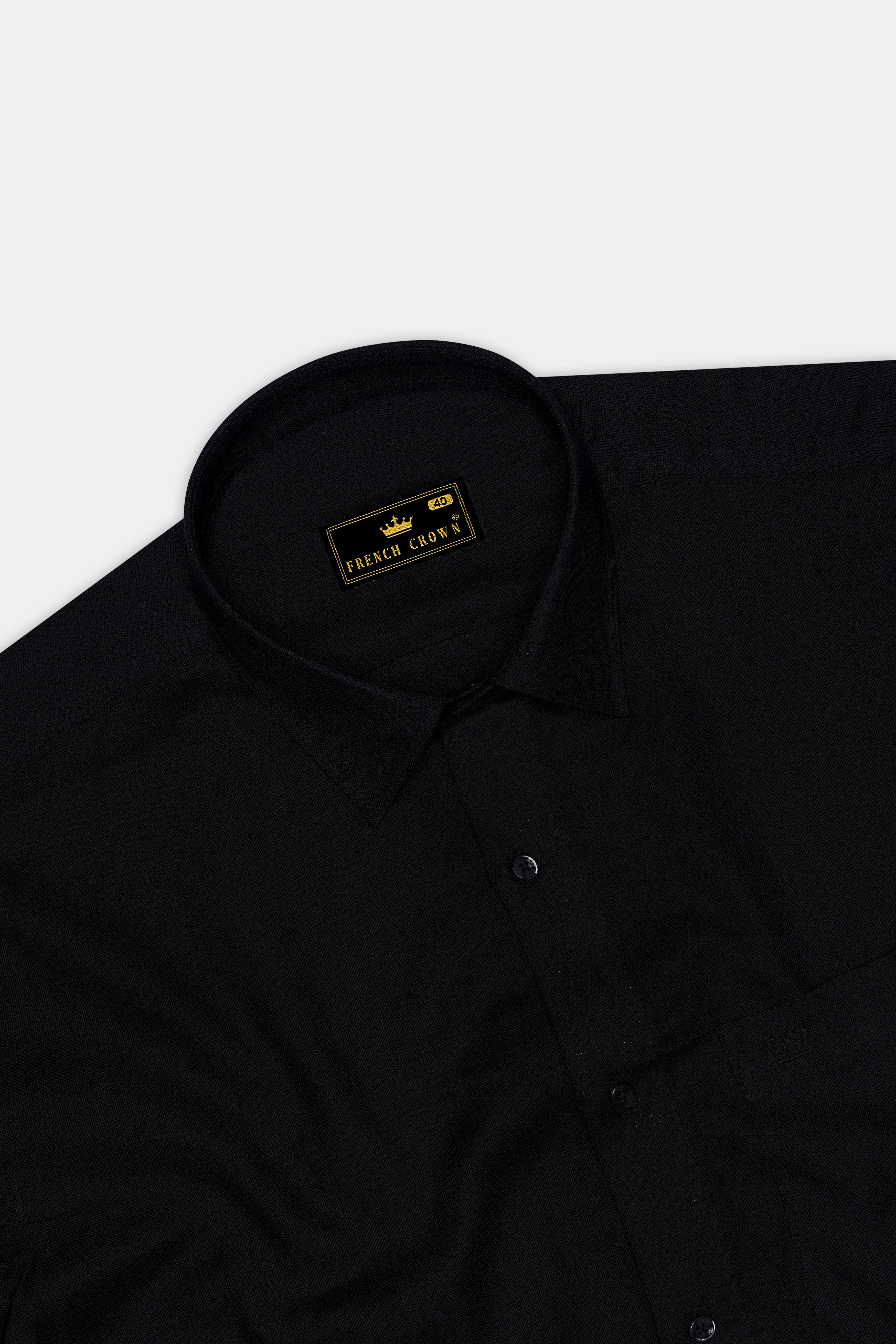 Jade Black Luxurious Linen Shirt