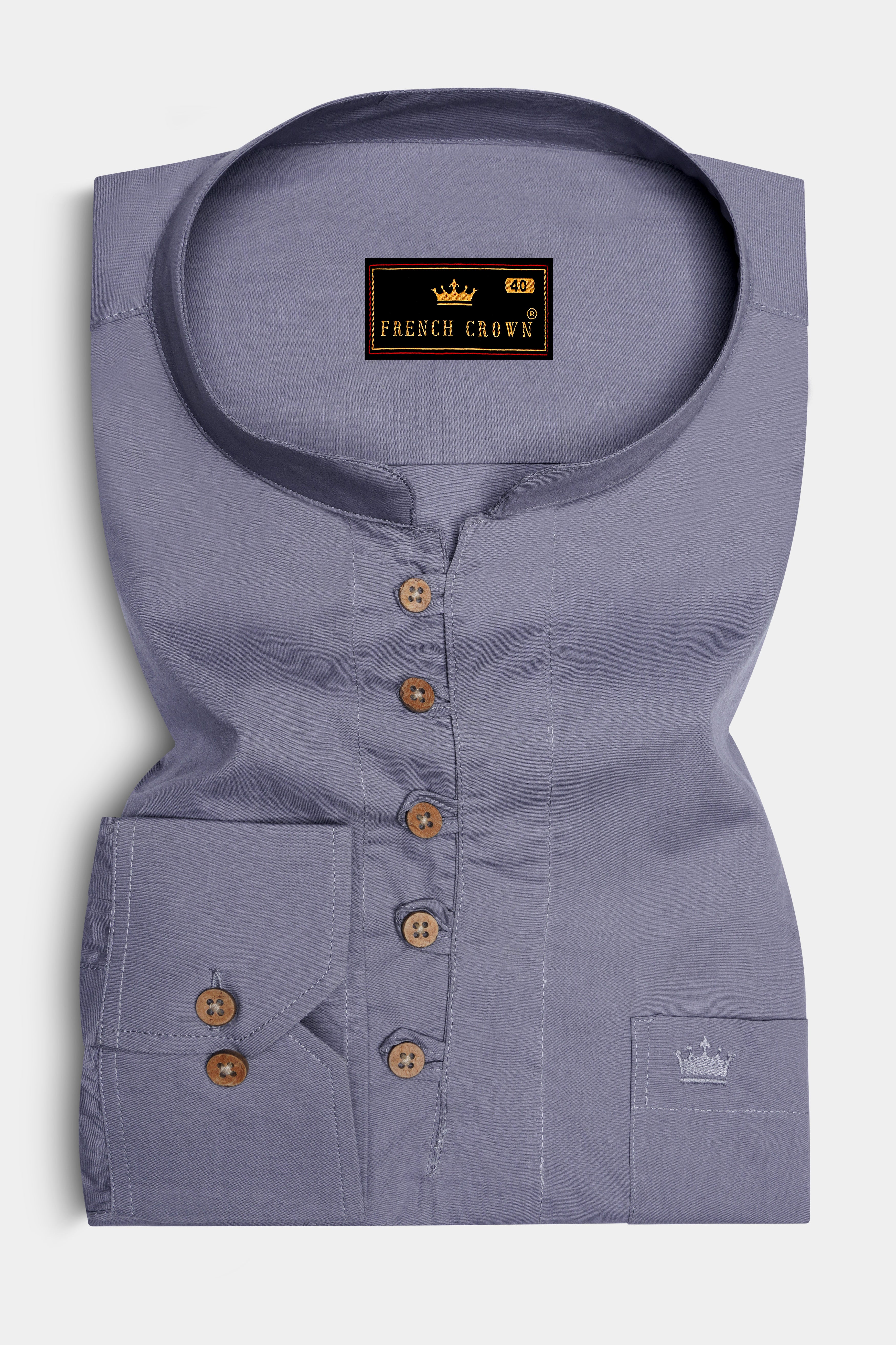 Venus Gray Premium Cotton Kurta Shirt