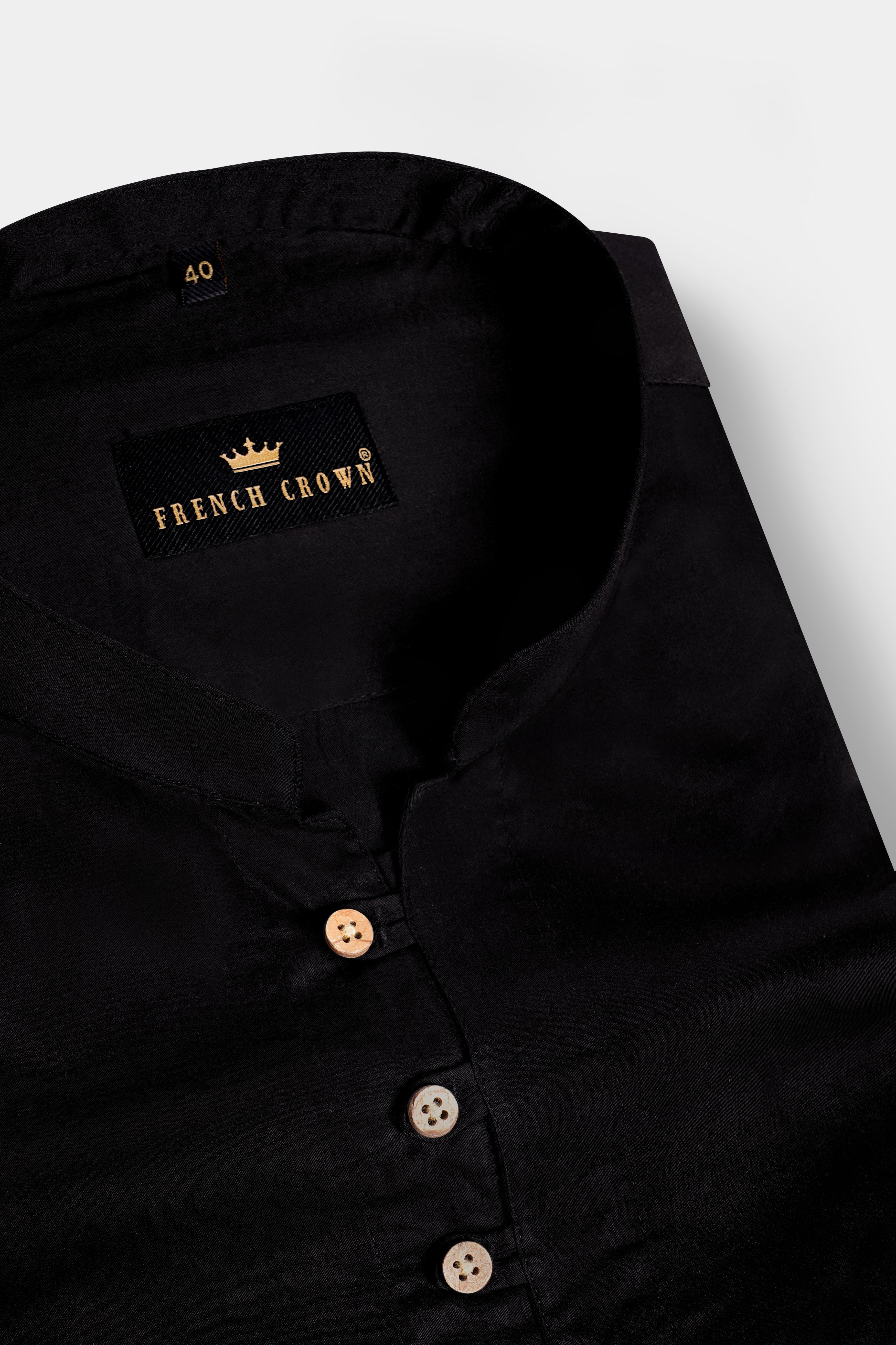 Jade Black Super Soft Premium Cotton Kurta Shirt