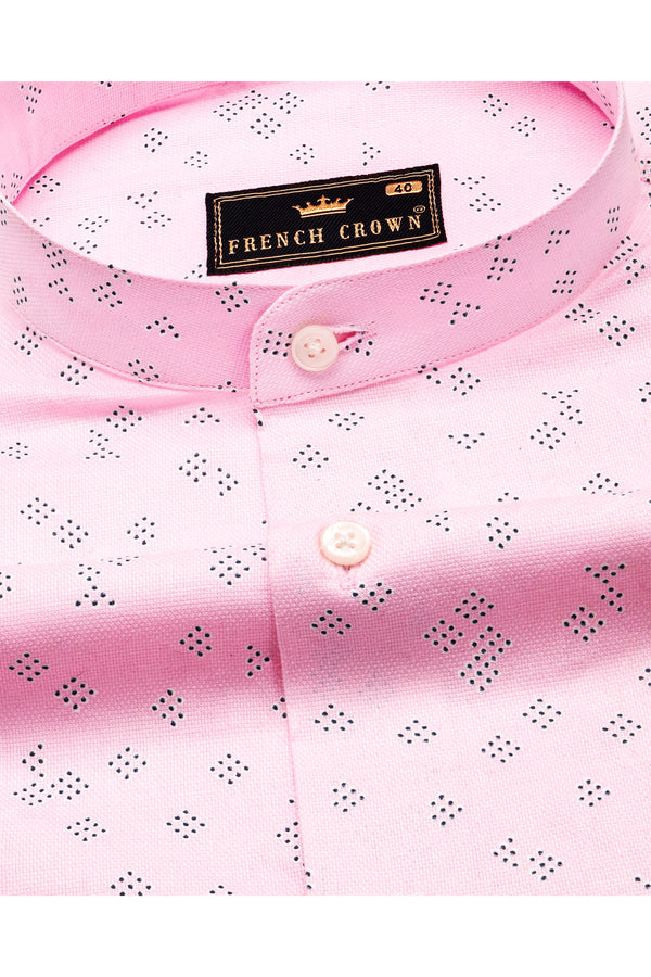 Oyster Pink Dobby Textured Premium Giza Cotton Shirt