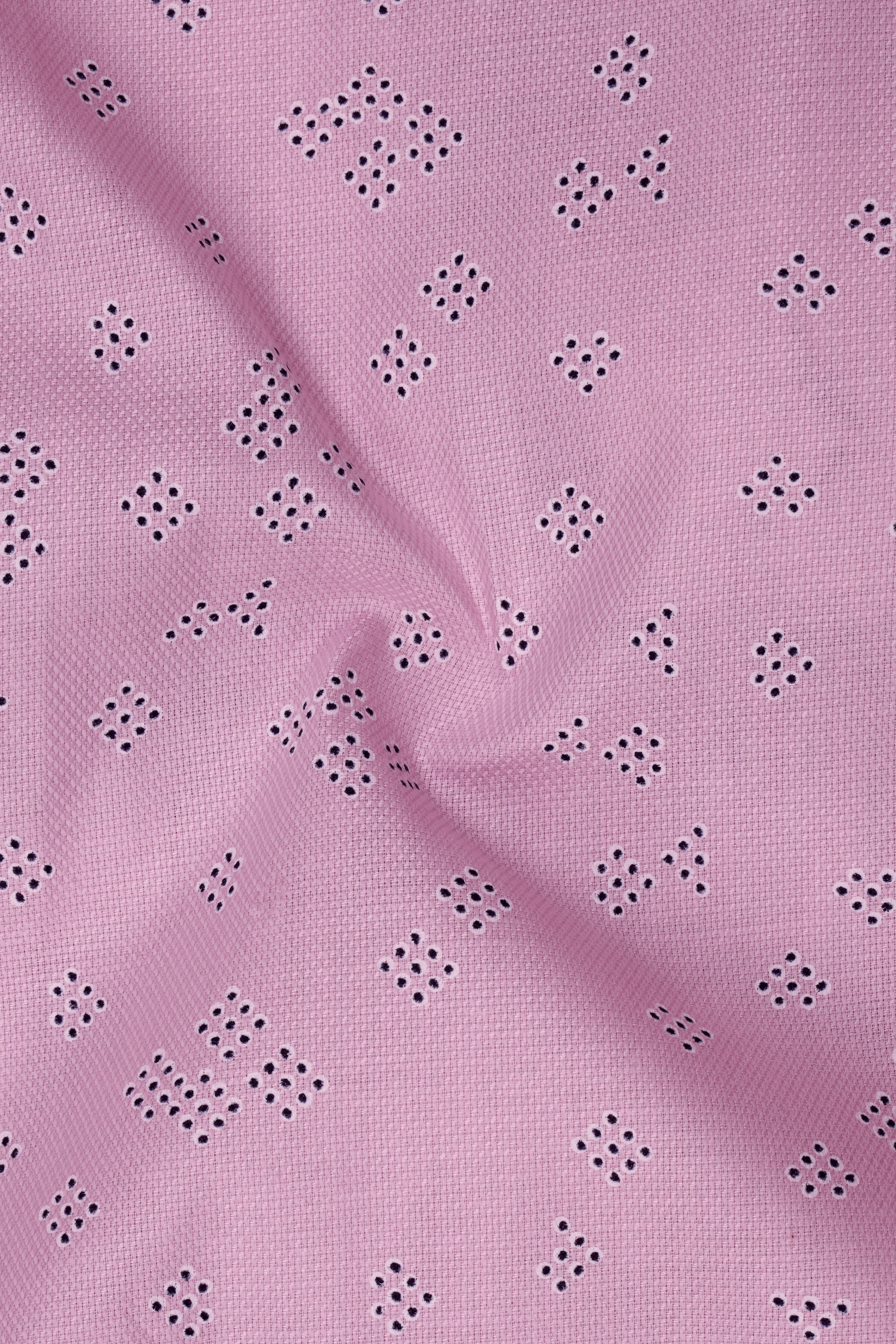 Oyster Pink Dobby Textured Premium Giza Cotton Shirt
