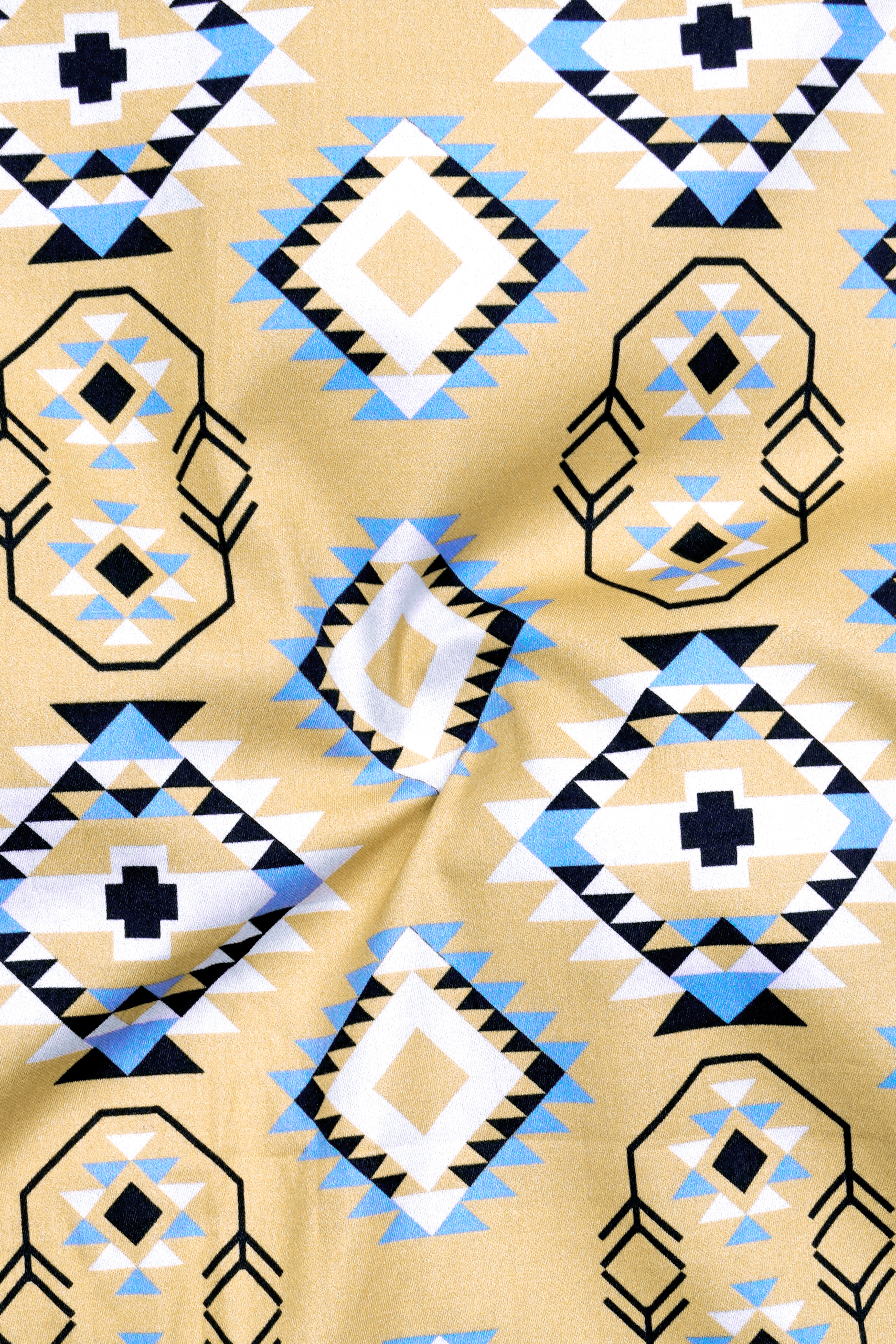 Cashmere Brown with White Multicolour Banjara Printed Super Soft Premium Cotton Shirt