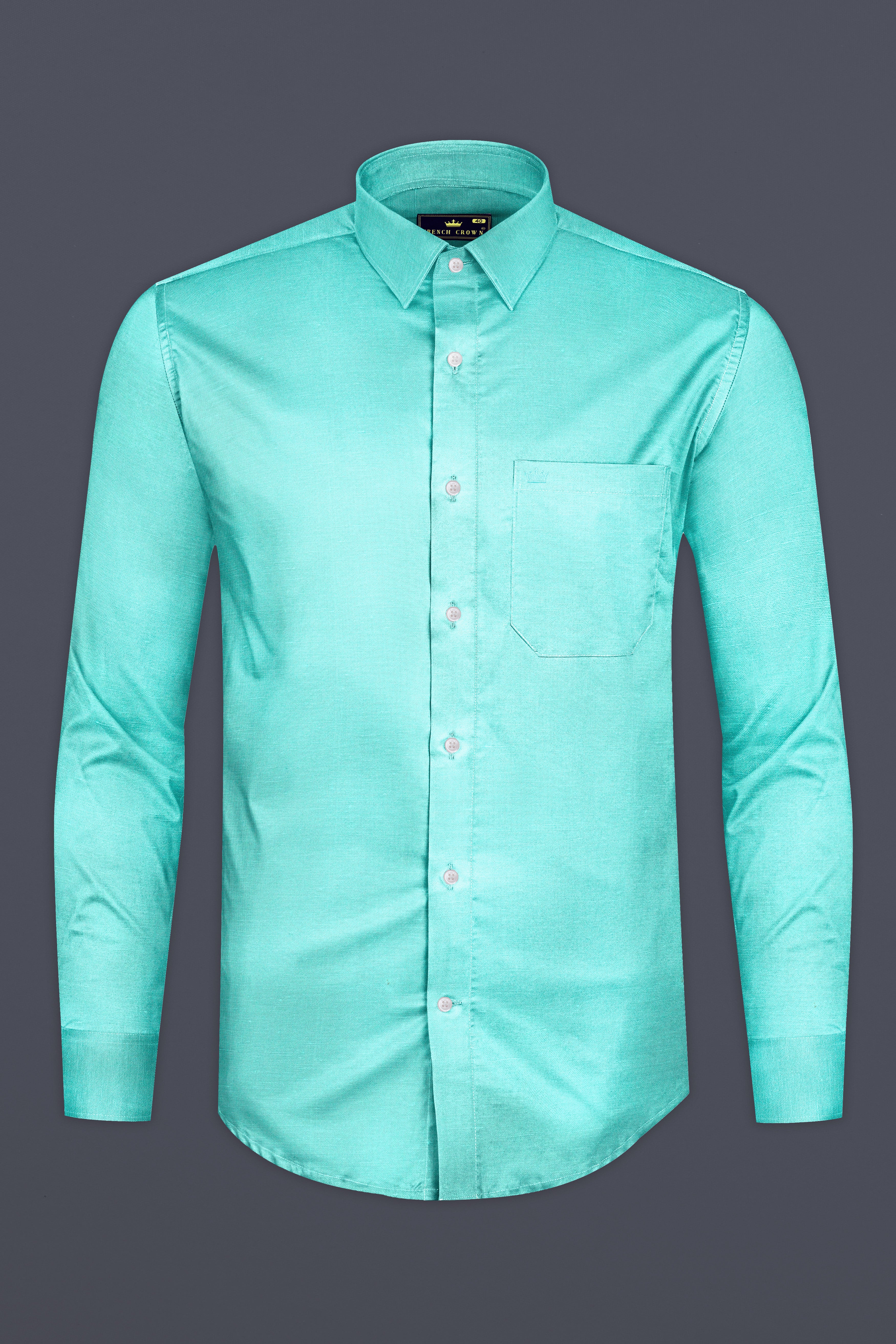 Mizuasagi Aqua Blue Luxurious Linen Shirt