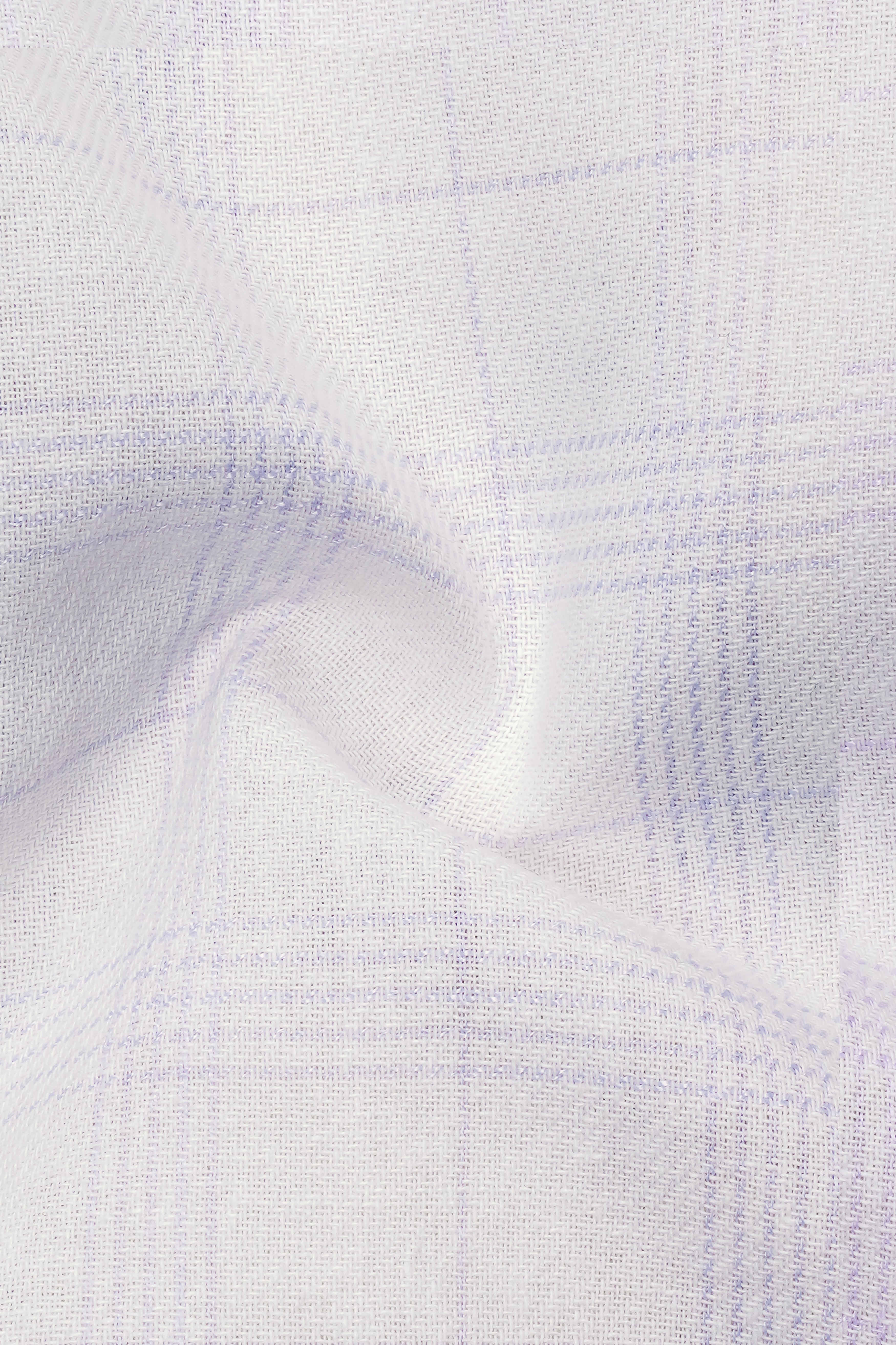 Off White Twill Subtle Checkered Premium Cotton Shirt