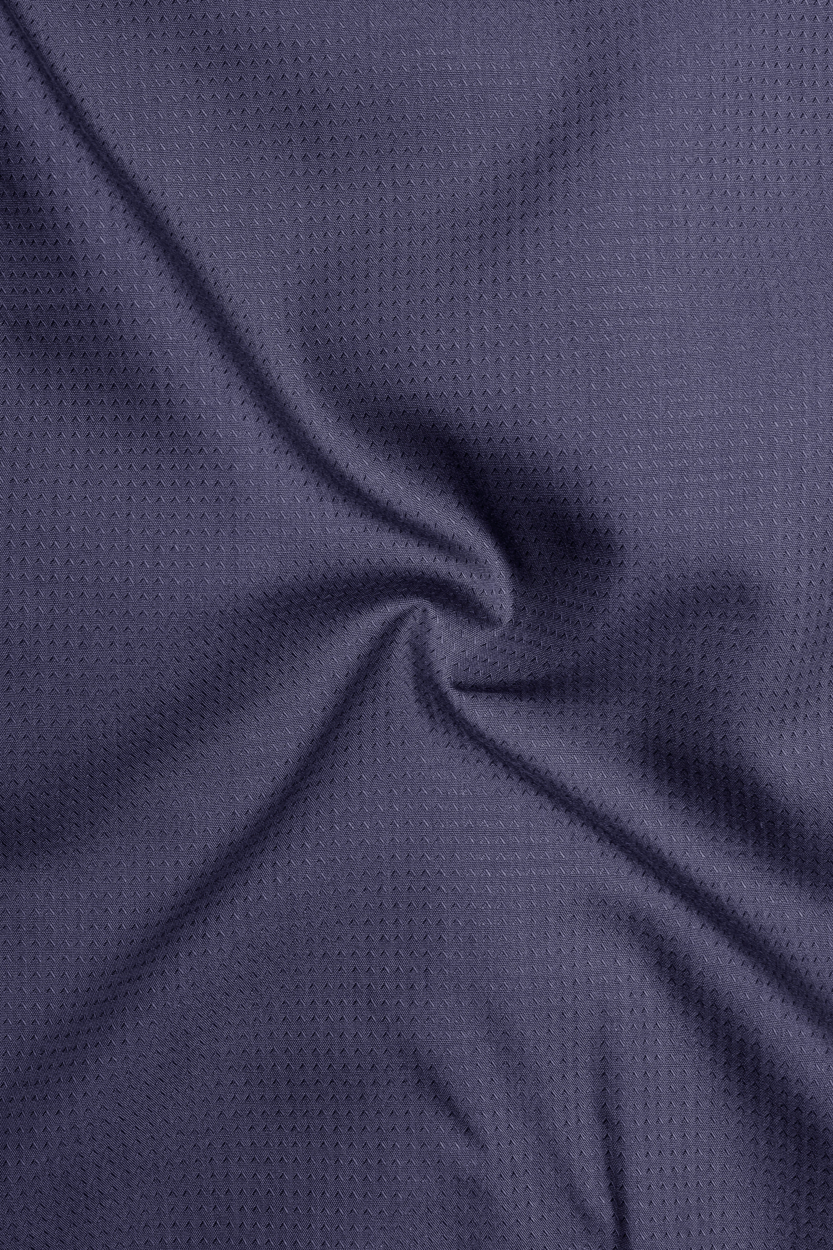 Mulled Wine Gray Dobby Textured Premium Giza Cotton Shirt