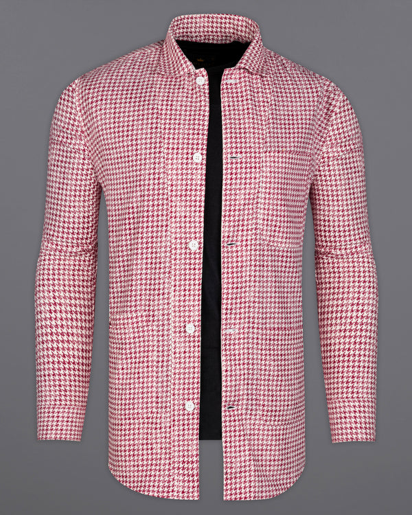 Burgundy and White Houndstooth Textured Premium Giza Cotton Overshirt/Shacket 9981-CA-LB-OS-P130-38, 9981-CA-LB-OS-P130-H-38, 9981-CA-LB-OS-P130-39, 9981-CA-LB-OS-P130-H-39, 9981-CA-LB-OS-P130-40, 9981-CA-LB-OS-P130-H-40, 9981-CA-LB-OS-P130-42, 9981-CA-LB-OS-P130-H-42, 9981-CA-LB-OS-P130-44, 9981-CA-LB-OS-P130-H-44, 9981-CA-LB-OS-P130-46, 9981-CA-LB-OS-P130-H-46, 9981-CA-LB-OS-P130-48, 9981-CA-LB-OS-P130-H-48, 9981-CA-LB-OS-P130-50, 9981-CA-LB-OS-P130-H-50, 9981-CA-LB-OS-P130-52, 9981-CA-LB-OS-P130-H-52