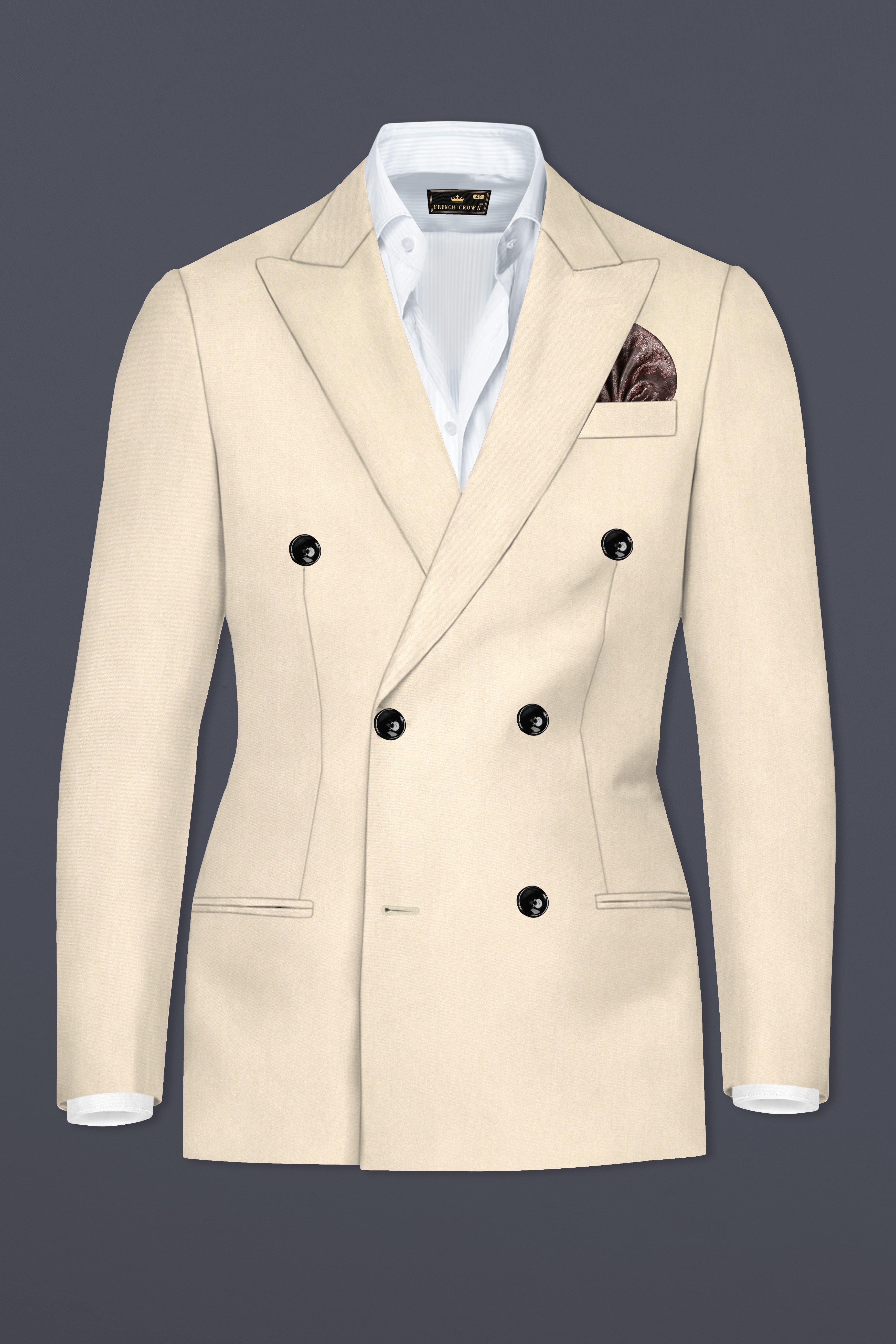 Hillary Light Brown Double Breasted Blazer