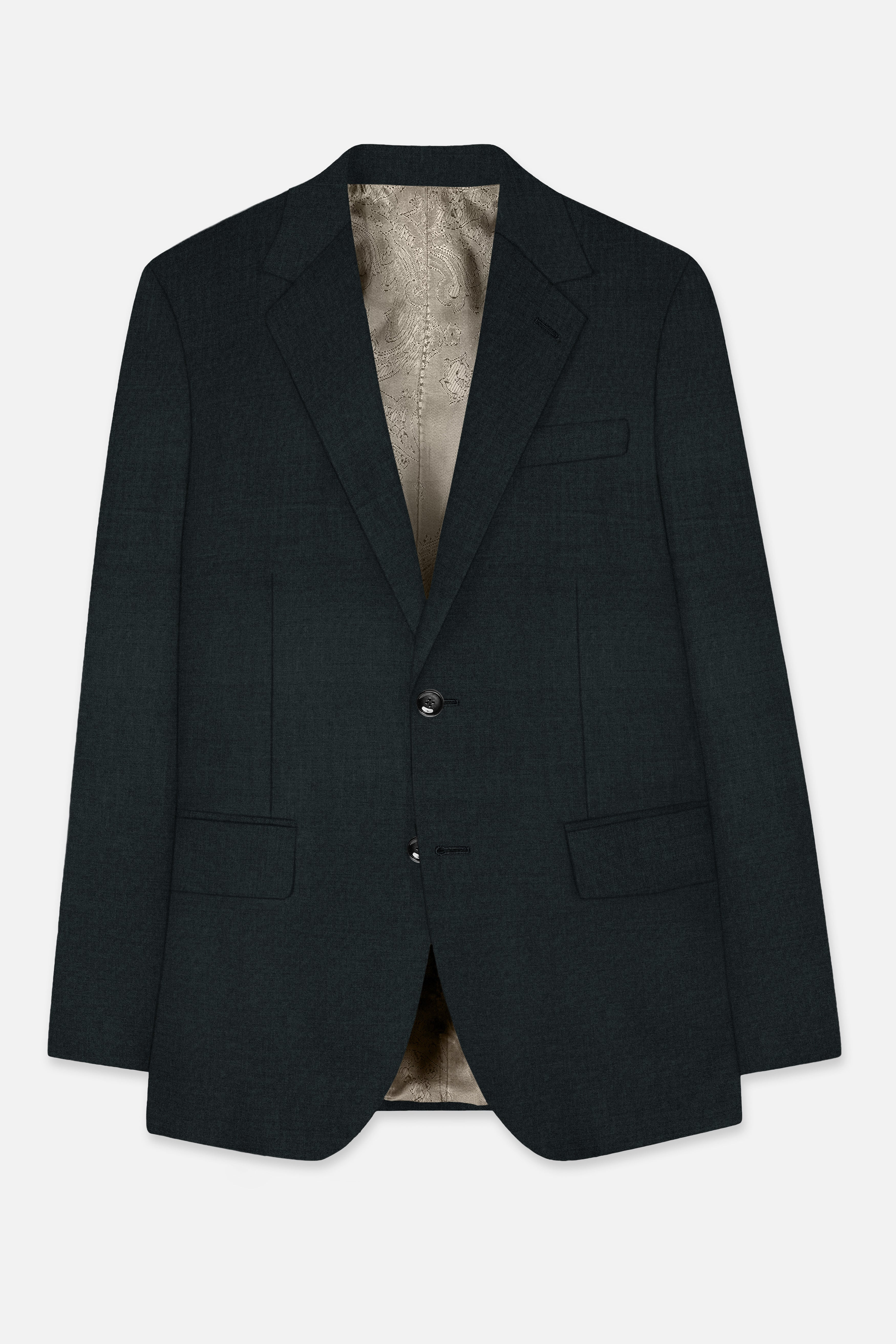 Gable Green Single Breasted Wool Rich Blazer