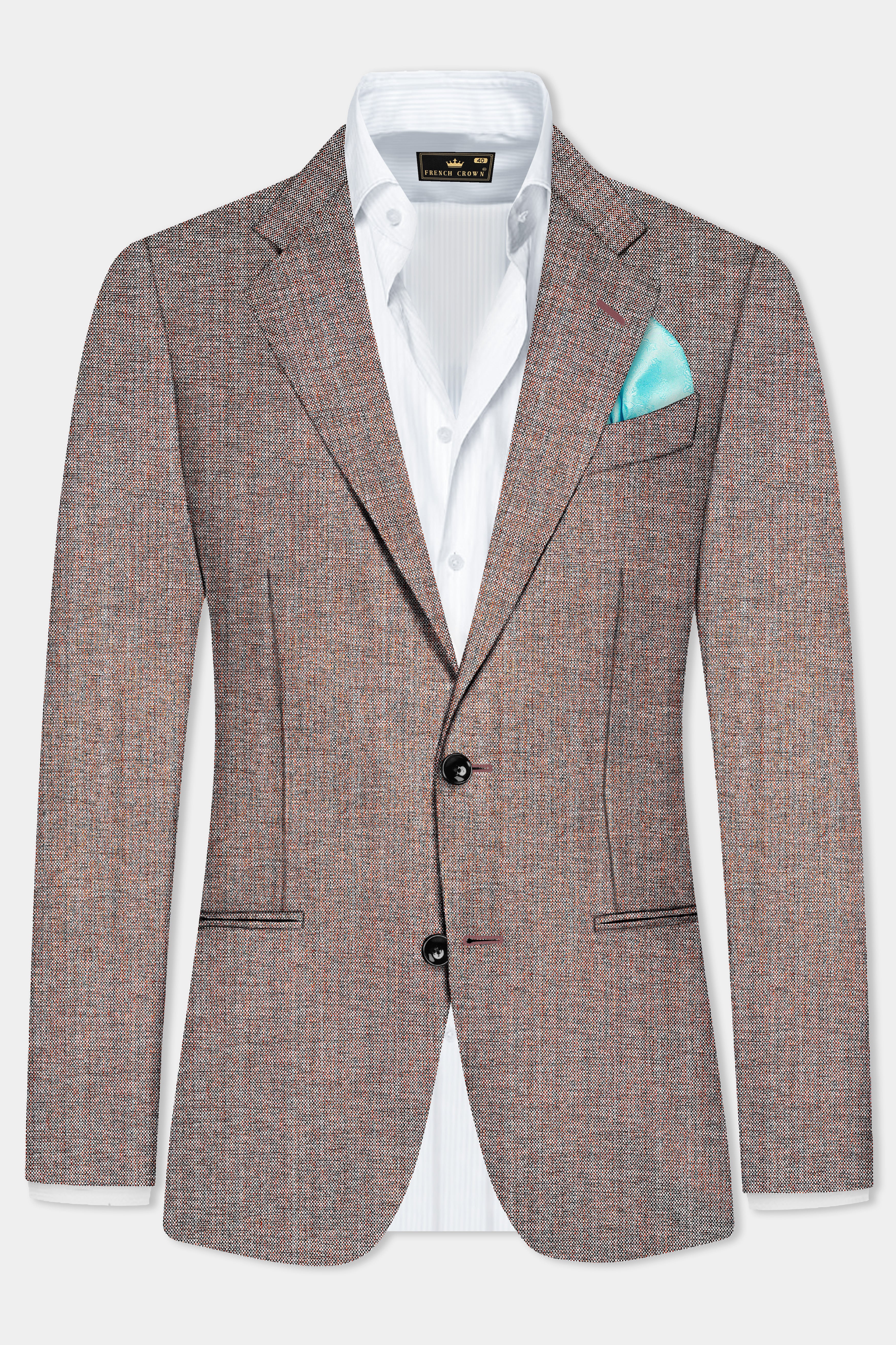 Ferra Brown Single Breasted Designer Blazer