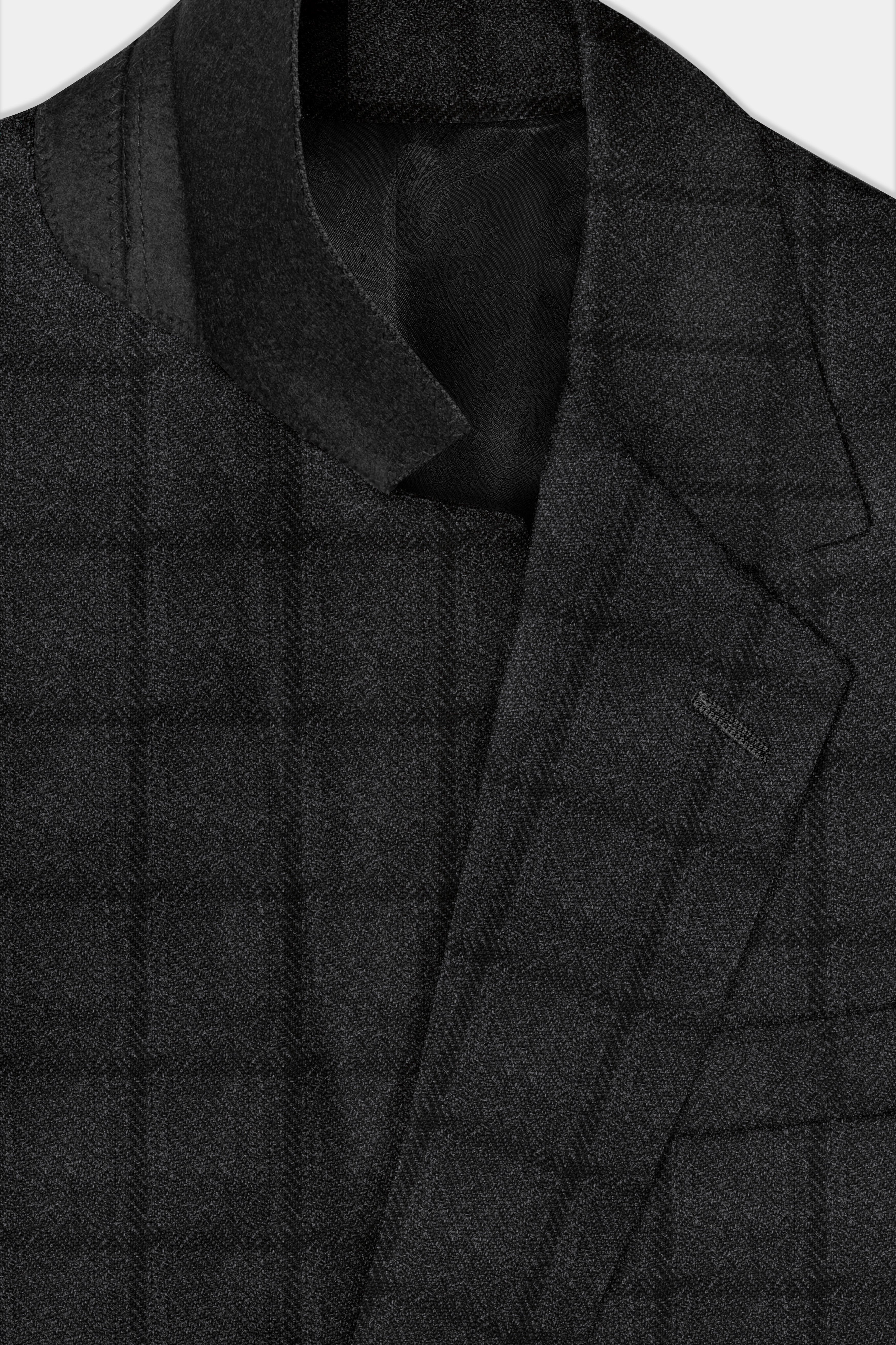 Zeus Dark Brown Plaid Tweed Blazer