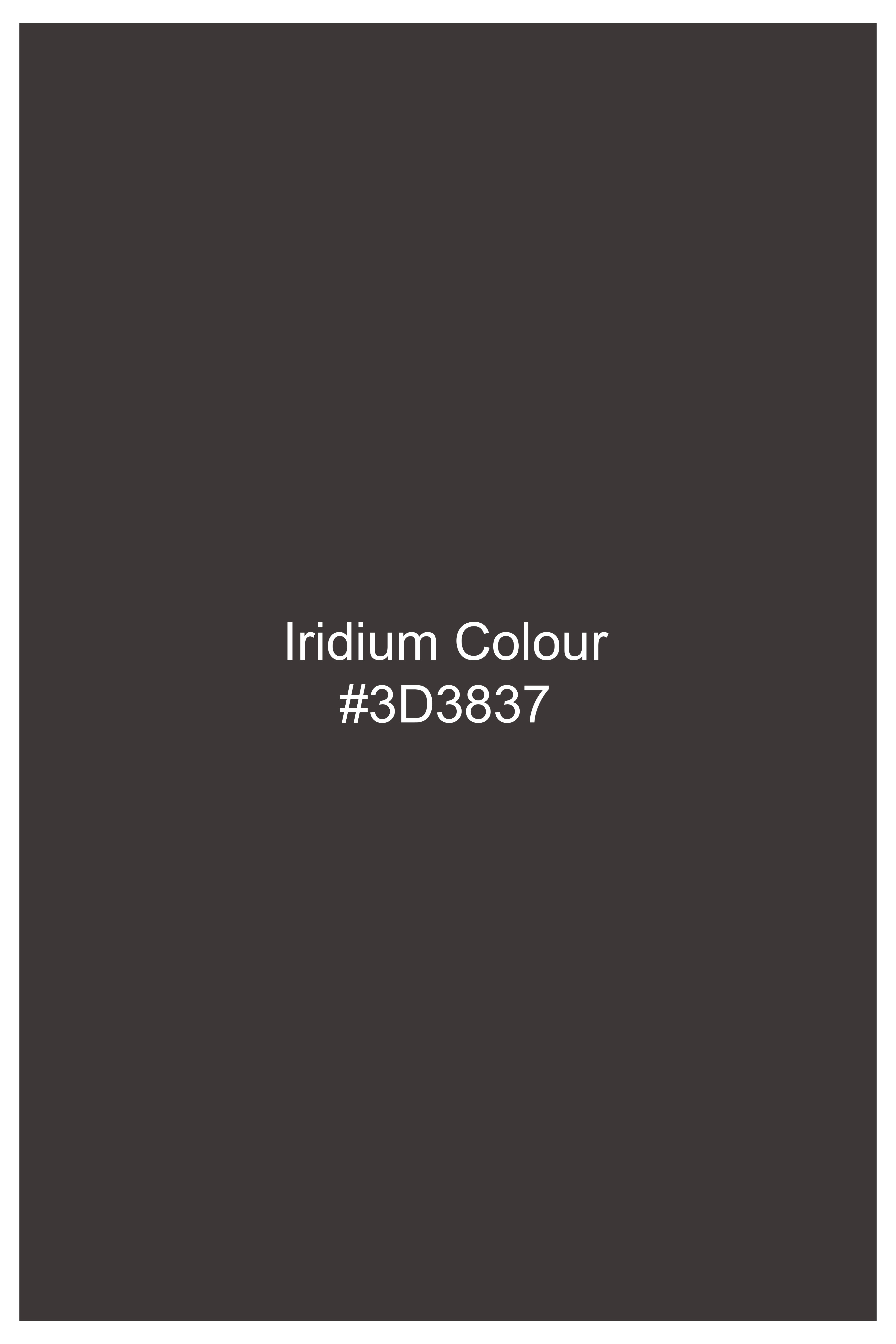 Iridium Brown Micro Checkered Wool Blend Blazer