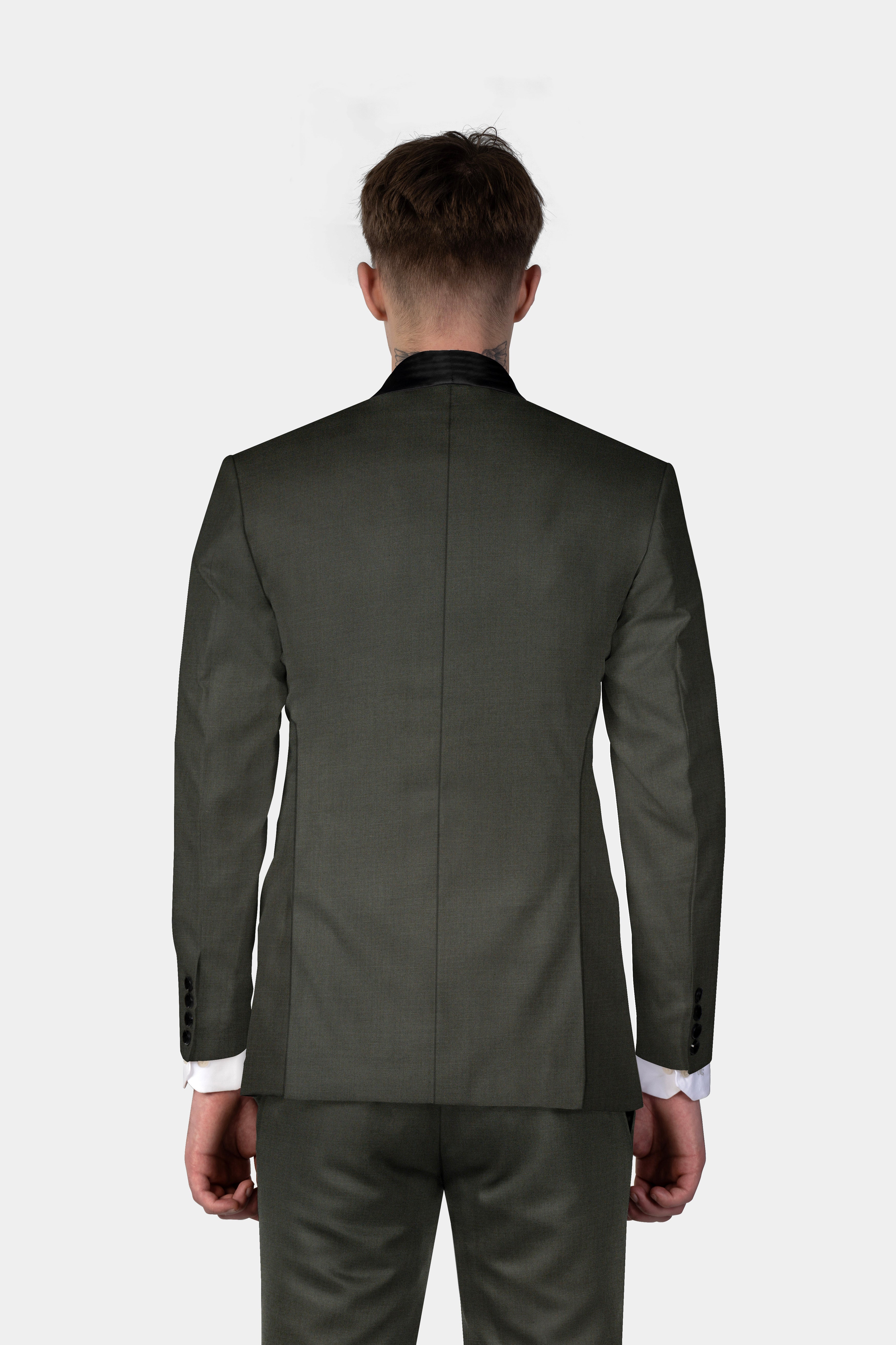 Rangoon Green Wool Blend Tuxedo Blazer